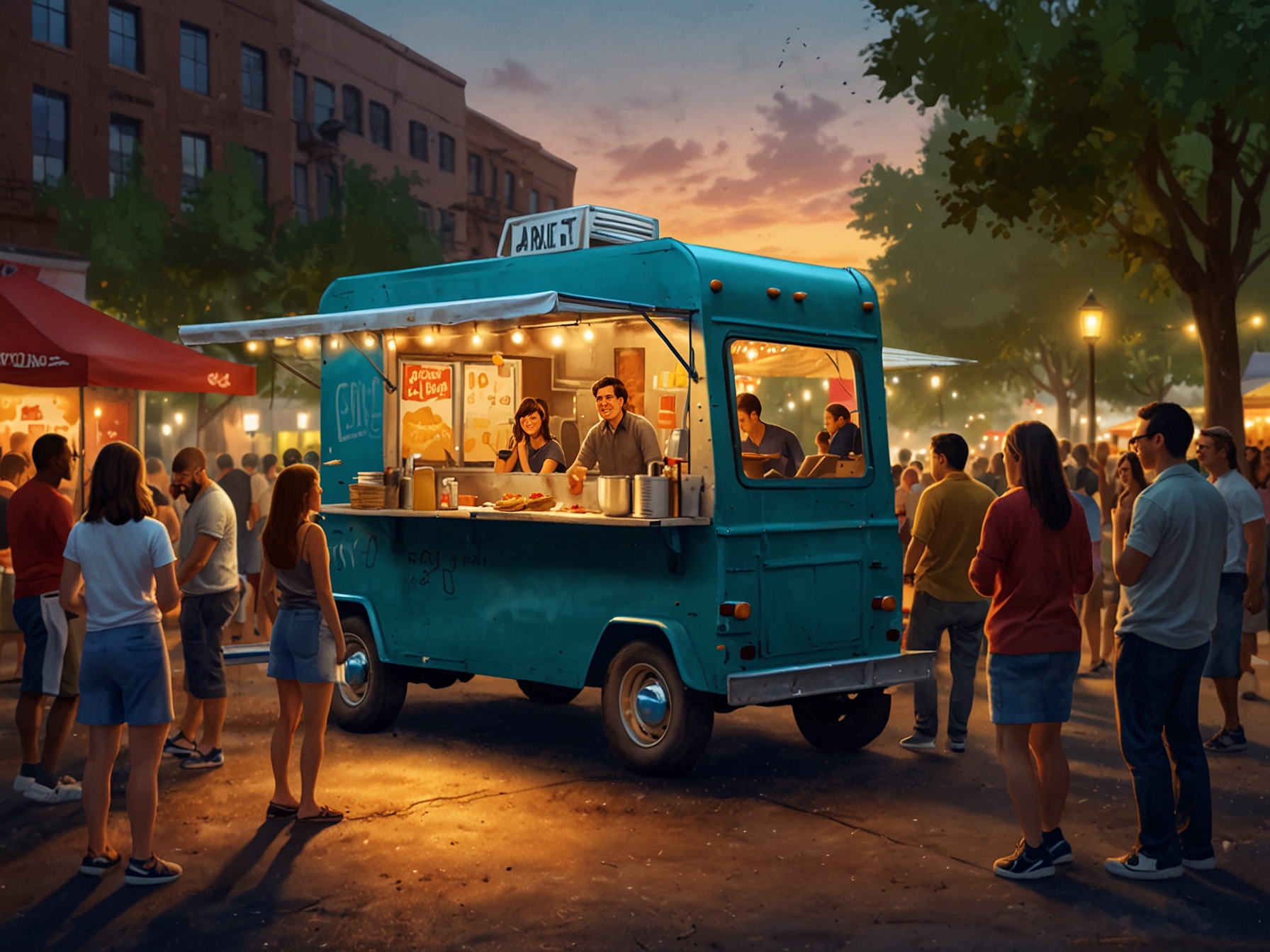 Food trucks serve local favorites, adding to the lively atmosphere of the rally, where attendees bond over shared experiences while enjoying the festive ambiance.