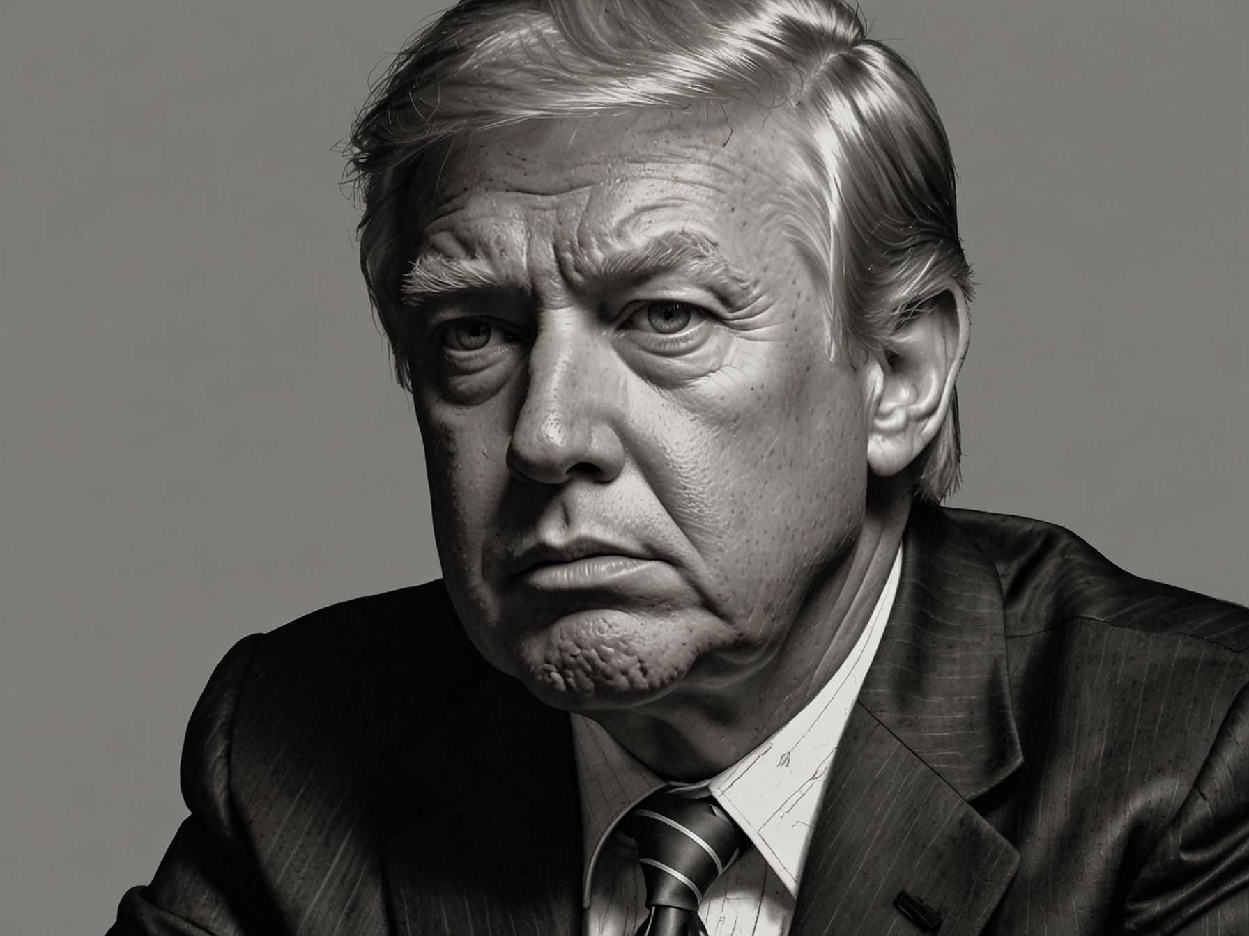 A close-up of a Republican strategist deep in thought, pondering the challenges of reconciling past loyalties to Trump with the party's core conservative ideals.