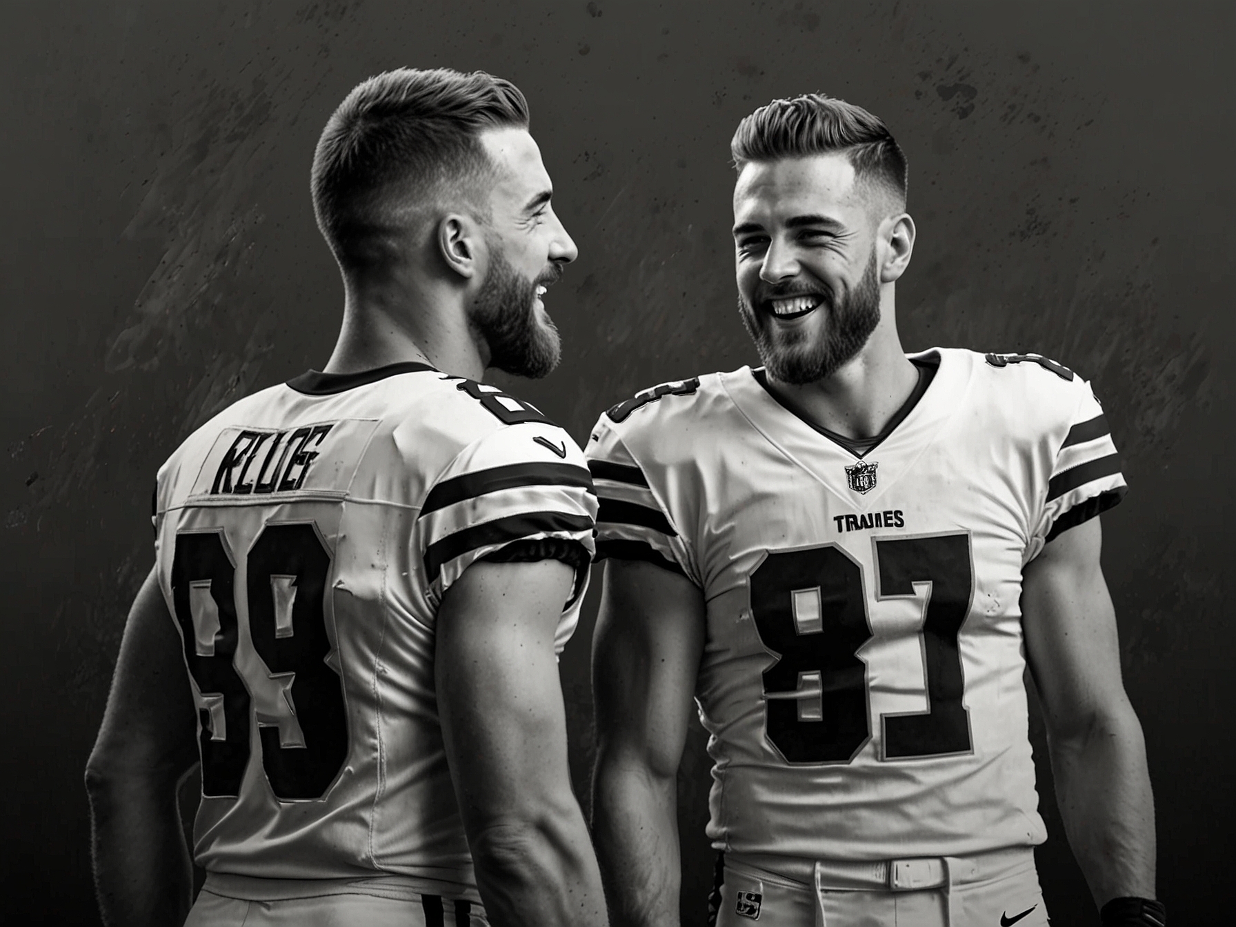Travis Kelce and Joe Burrow seen chatting and laughing together in Cincinnati, showcasing the camaraderie and friendship between these star NFL players beyond the competitive field.