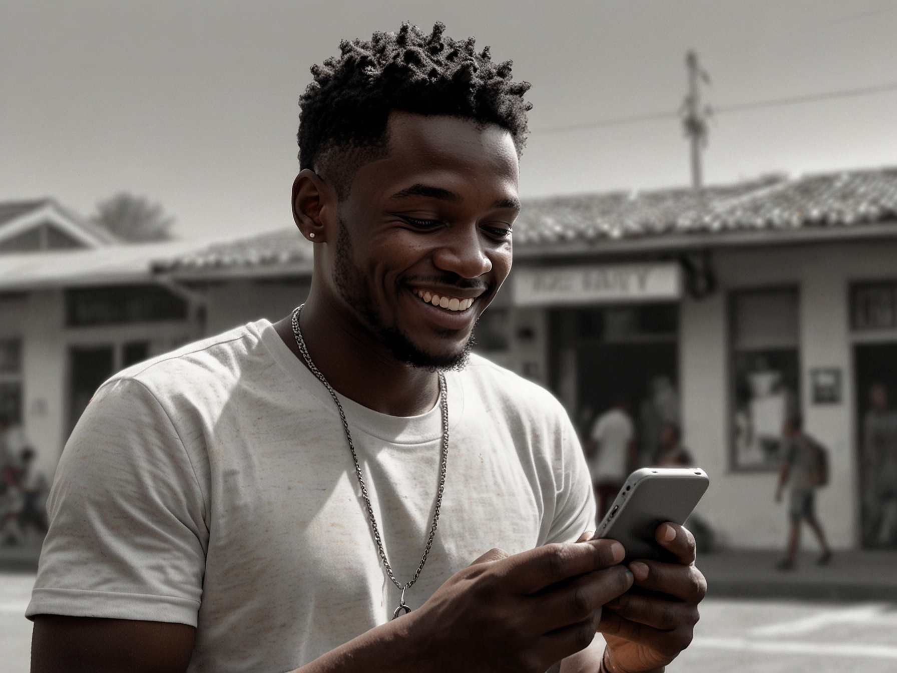 Jude Lartey captures a candid moment of joy using his smartphone camera, highlighting his approach of finding beauty in everyday life and showcasing the power of simplicity in visual storytelling.