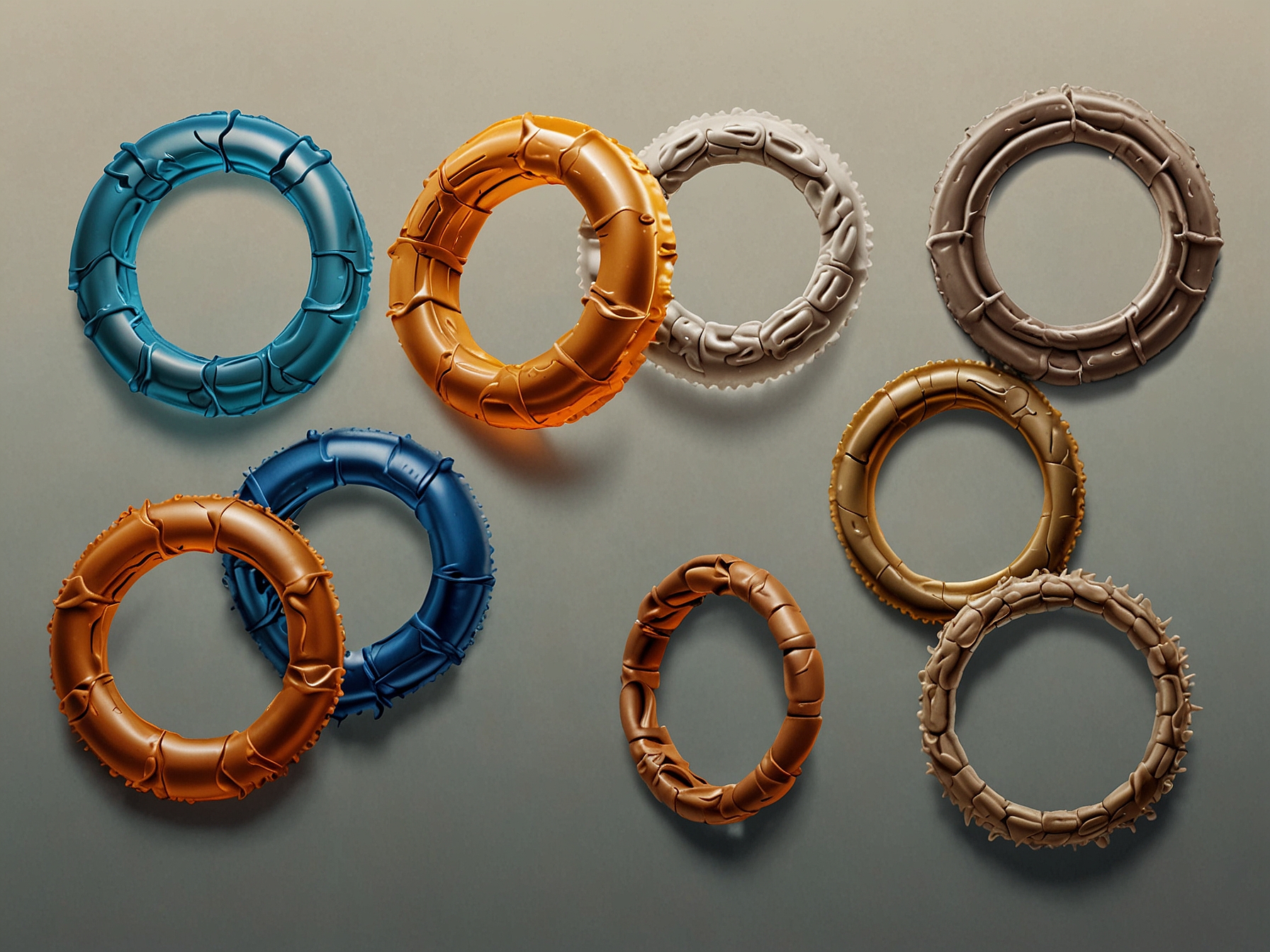 A comparison between traditional plastic 6-pack rings and an innovative biodegradable alternative made from barley. The image highlights the eco-friendly solution as a safer option for marine environments.