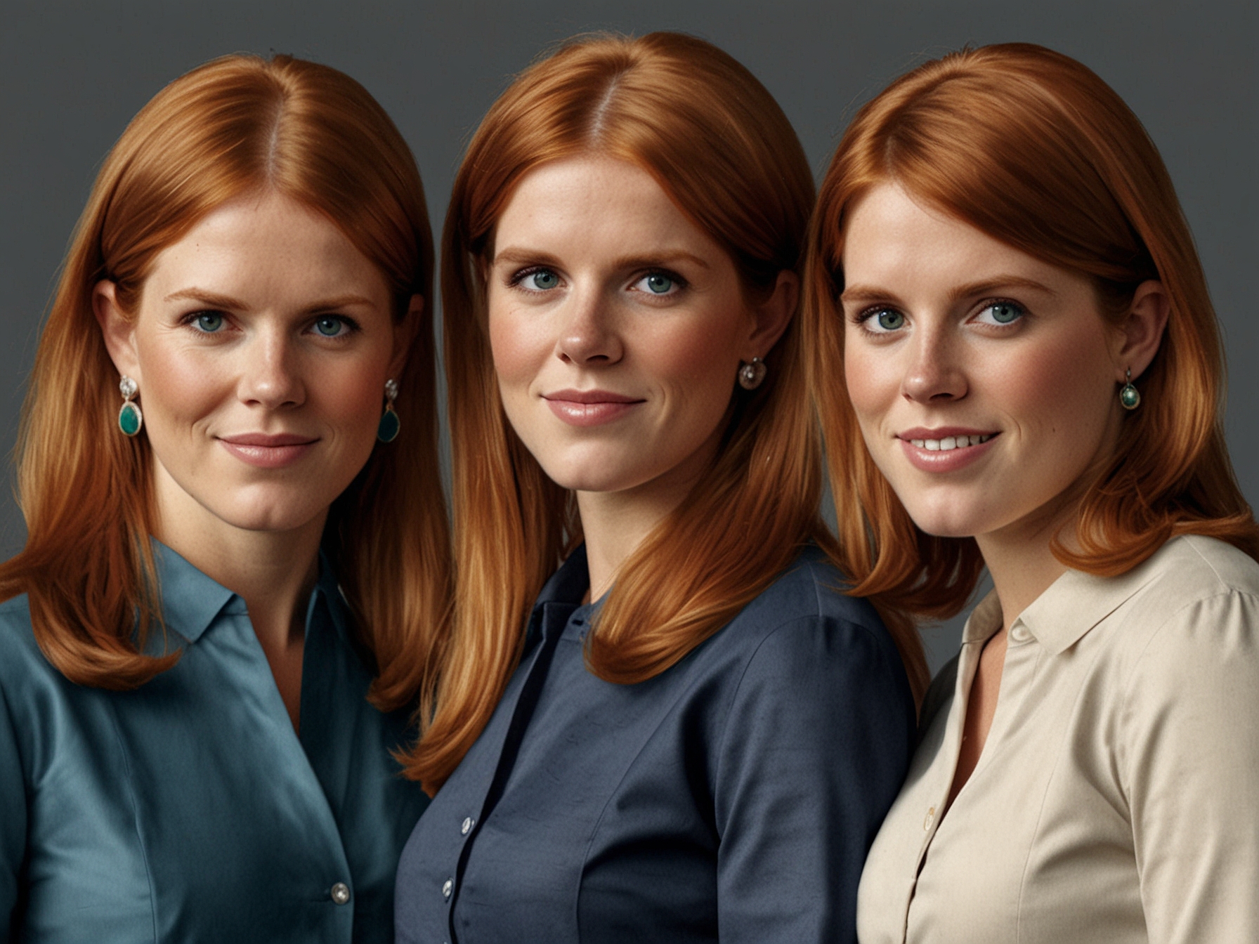 Sarah Ferguson with her daughters, Princess Beatrice and Princess Eugenie, showing close family ties. Both daughters are married with children, highlighting a new generation's positive image.