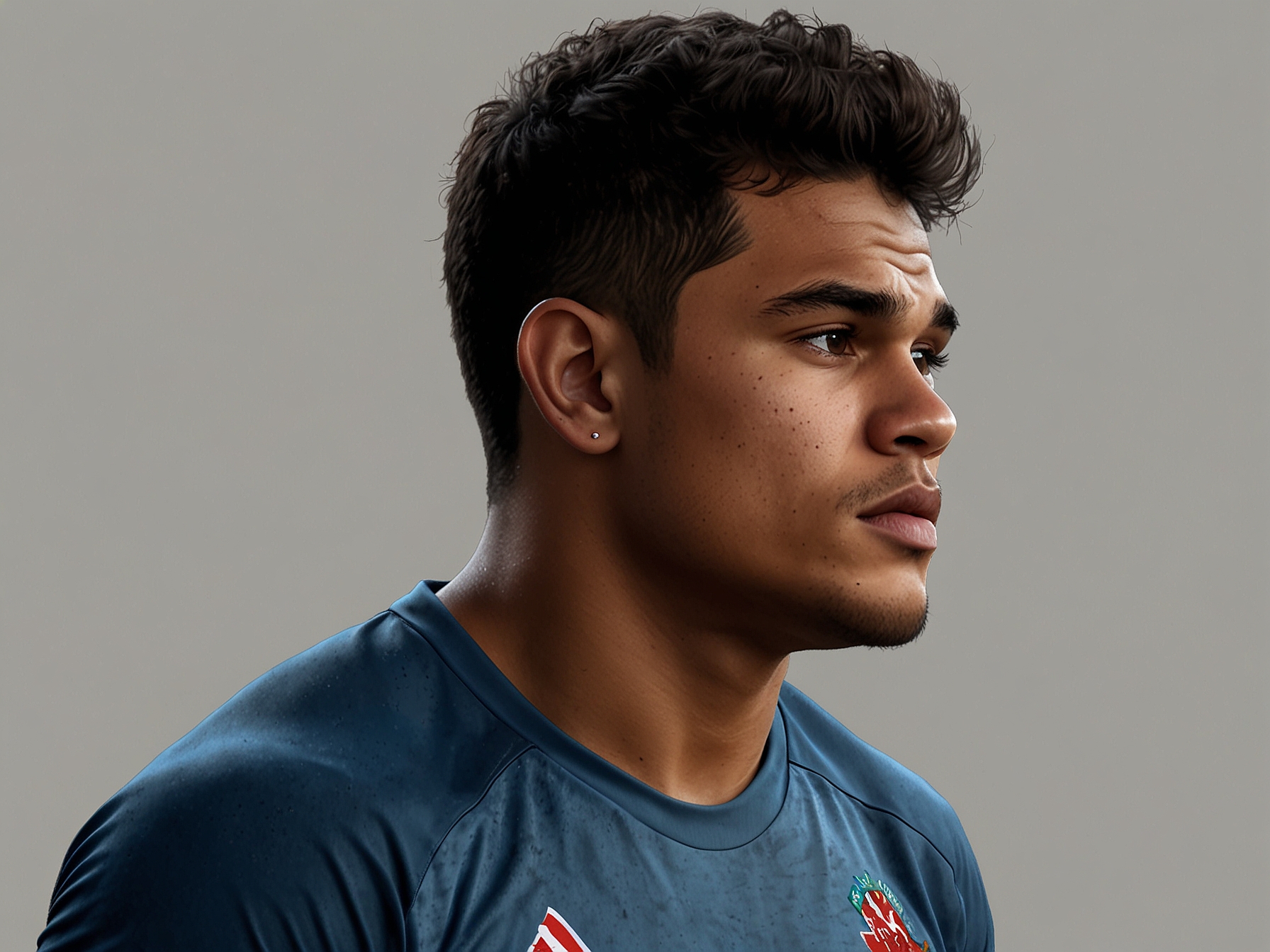 Latrell Mitchell during an intense training session, showcasing his determination and physical readiness as he prepares for his comeback to the Origin series with NSW.