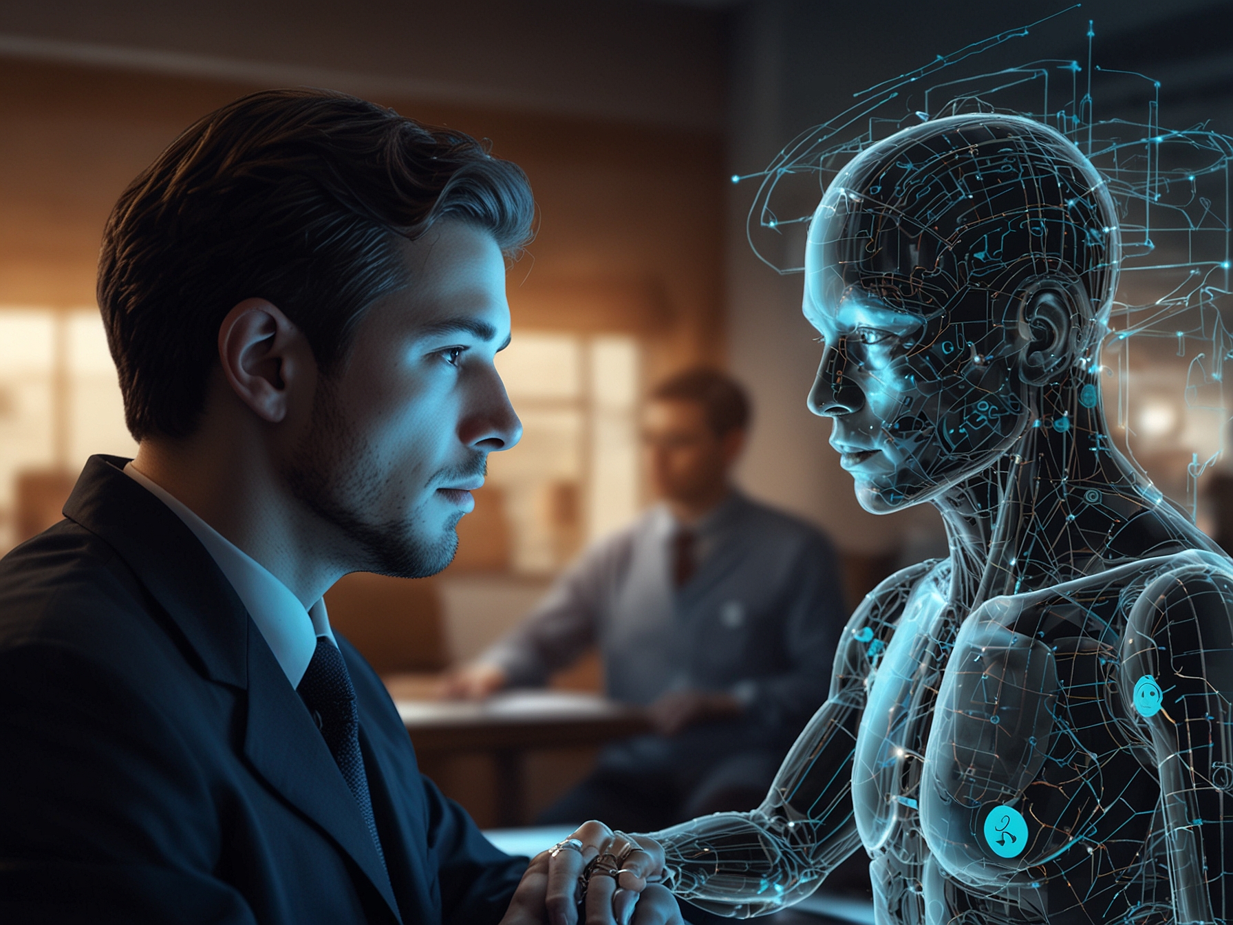 Healthcare professionals and AI engineers collaborating, highlighting the hybrid approach of combining AI technology with human oversight to ensure accurate and culturally sensitive translations.