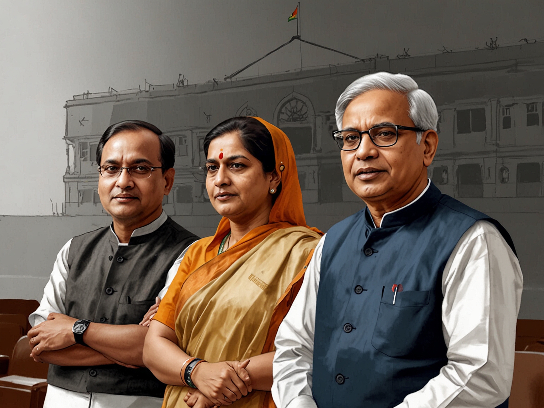 Candidates for the Lok Sabha Speaker election debate in the Parliament, highlighting the political tension and the crucial role coalition support will play in determining the outcome.