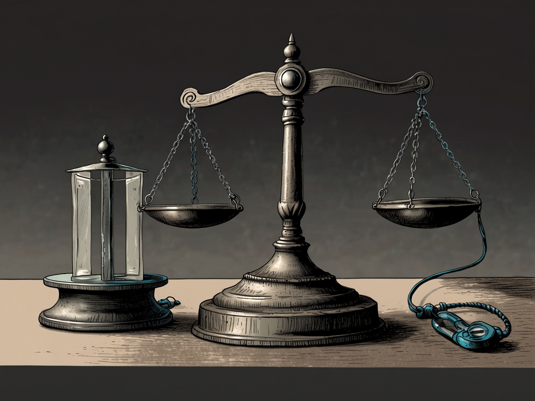 A scales of justice graphic juxtaposed with a gagged microphone, representing the tension between maintaining professional conduct and protecting free speech rights for lawyers.