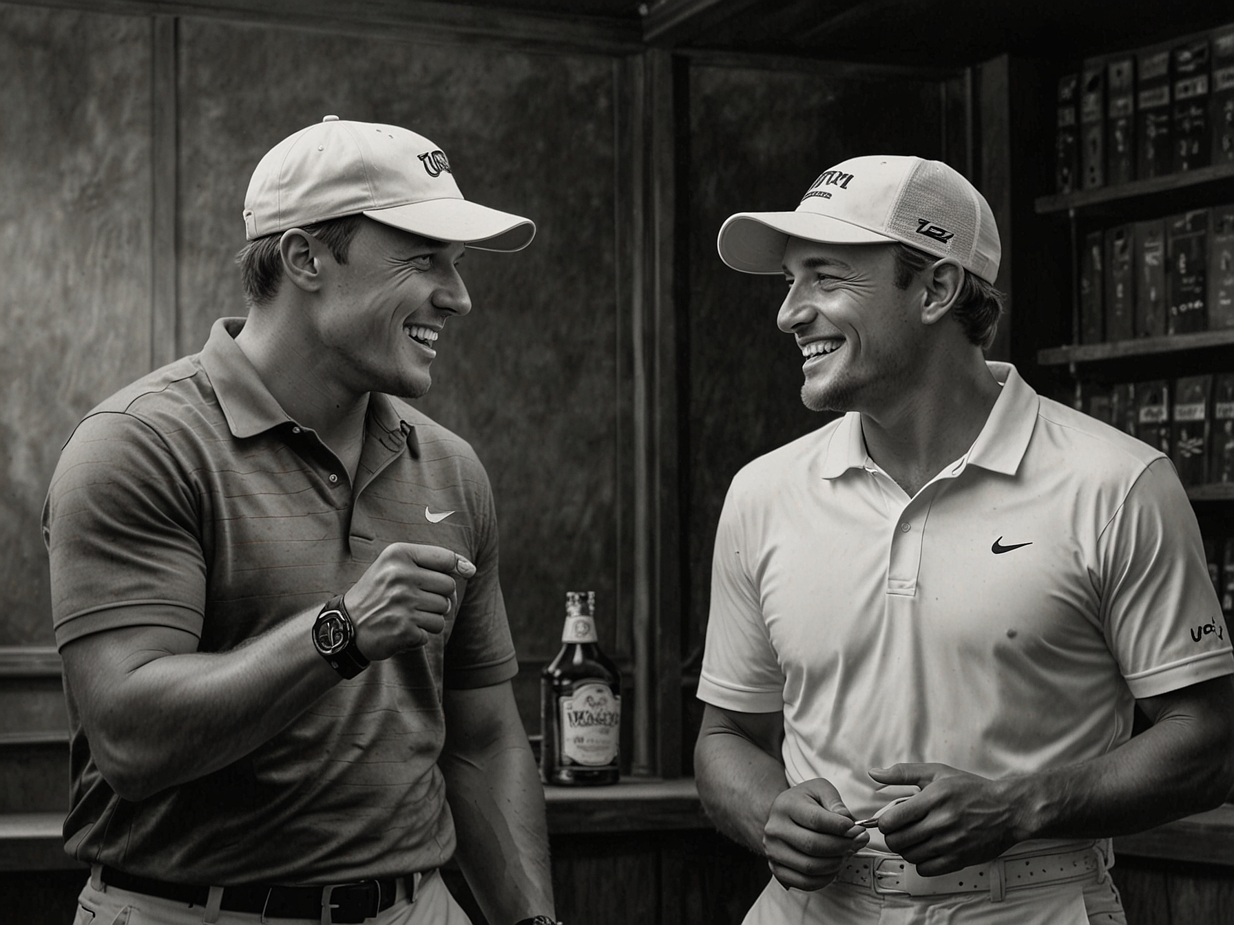 DeChambeau and Wagner share a light-hearted moment in the bunker, Wagner providing insightful commentary and personal anecdotes about his U.S. Open experience.