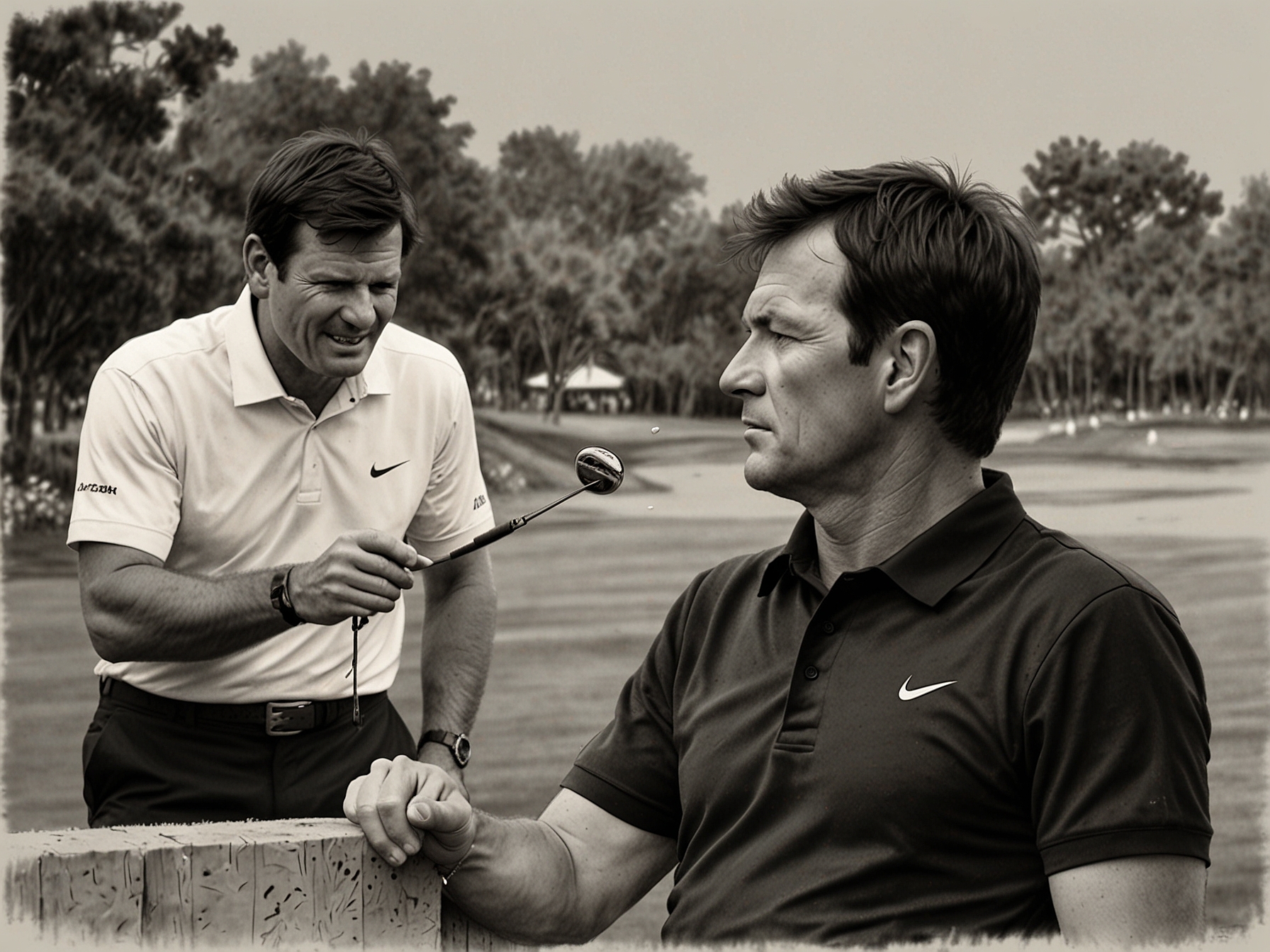 Sir Nick Faldo offers commentary on live television, emphasizing the psychological impact of McIlroy's late stumble at the US Open.