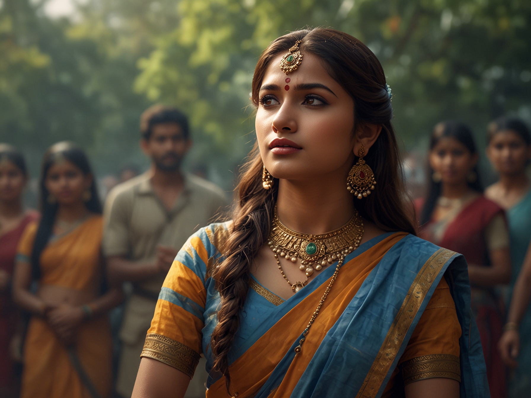 Subha Rajput, dressed as Parvati, skillfully portrays emotions in a scene from 'Shiv Shakti Tap Tyaag Aur Tandav,' showcasing her acclaimed performance in the Colors TV series.