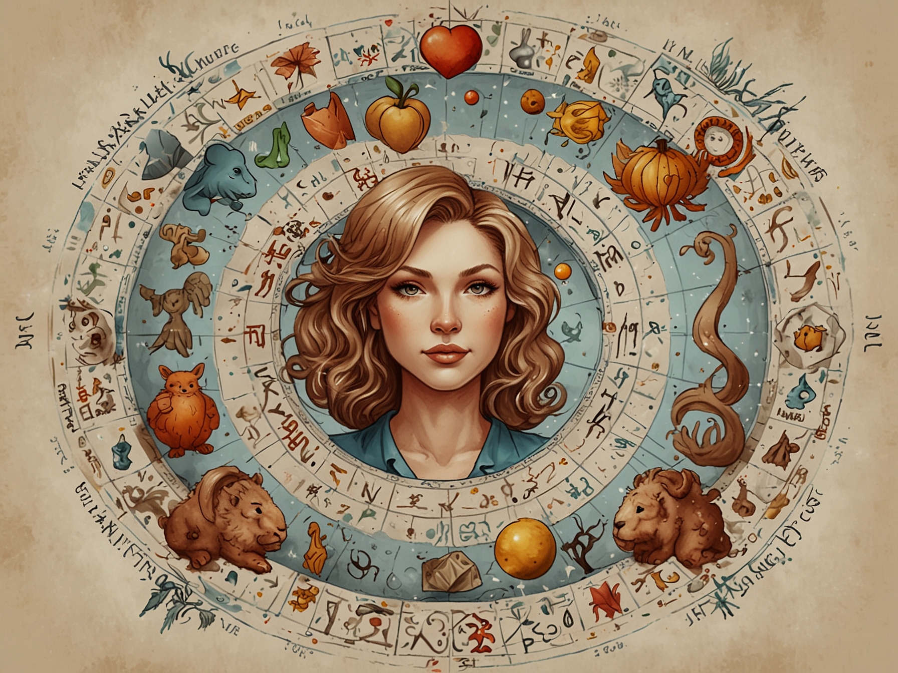 Illustrations of each zodiac sign with individualized predictions for June 18, 2024, showing icons or symbols representing love, career, and personal growth opportunities.