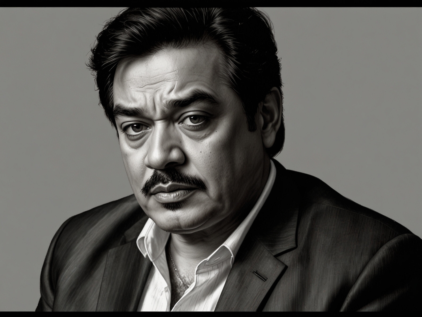 Shatrughan Sinha pictured looking stern and contemplative, embodying the emotional discontent surrounding his daughter Sonakshi Sinha's impending wedding with actor Zaheer Iqbal.