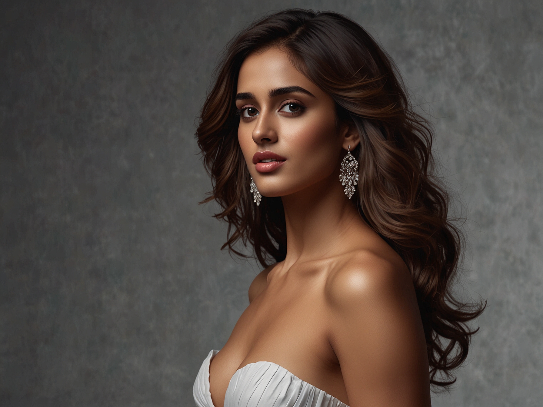 With loose waves cascading down her shoulders and natural yet striking makeup, Disha Patani radiates elegance and sensuality in her latest photoshoot, captivating her fans.