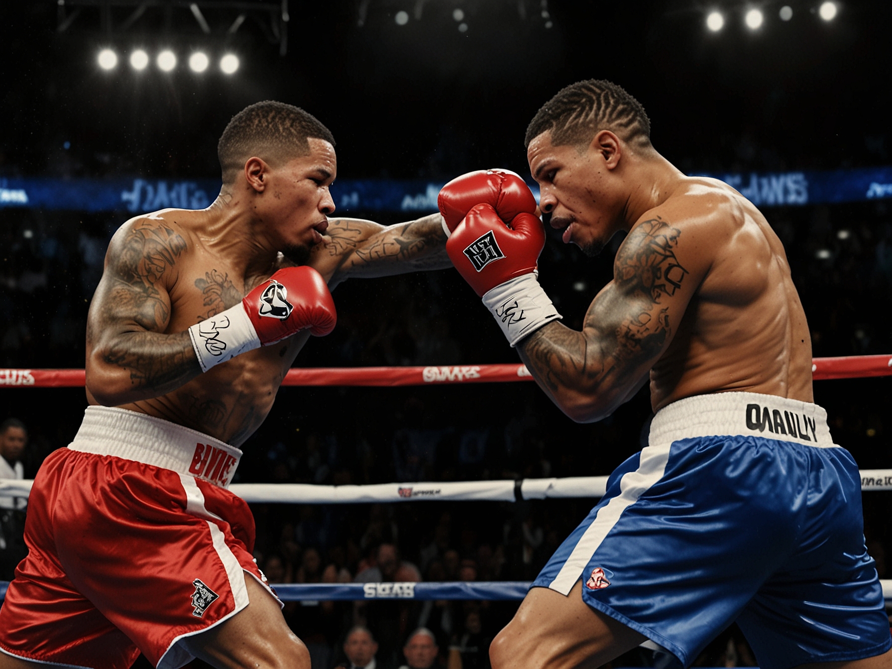 Illustration of Gervonta Davis's knockout punch against Frank Martin, showcasing his power and precision. This sets the stage for O'Malley's prediction and the anticipated fight.