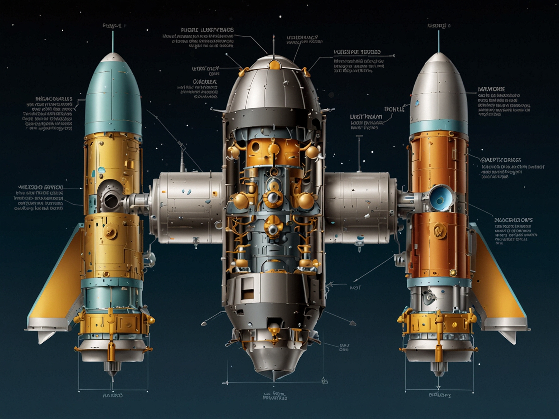 A detailed infographic showing the inner workings of the Hubble Space Telescope, highlighting the gyros and the transition to one-gyro mode for continued scientific observations.