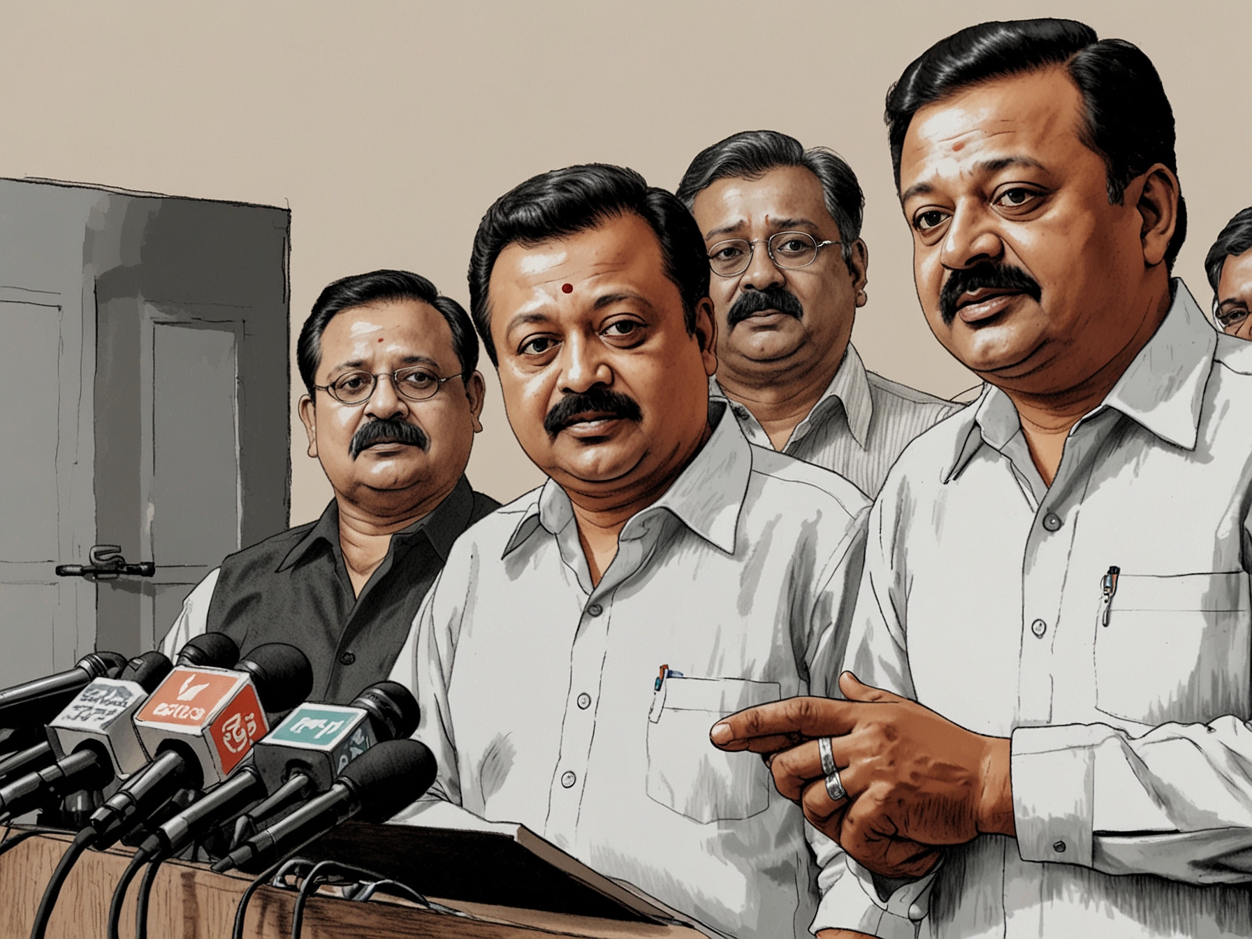 Union Minister Suresh Gopi addressing the media, emphasizing his clarification regarding Indira Gandhi's legacy while retracting his 'mother' of India statement amidst political scrutiny.