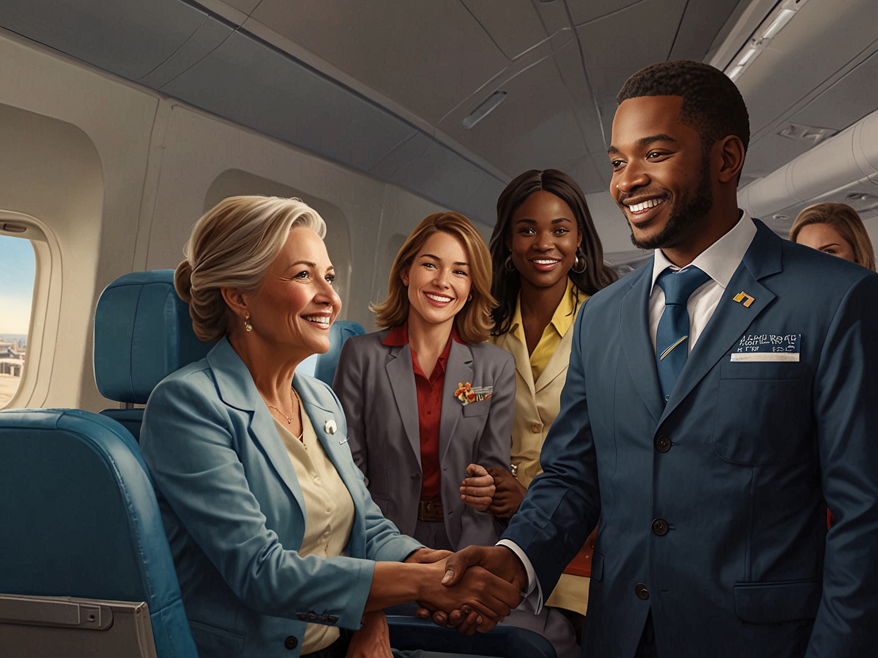 The grateful passenger and his wife reunite with the life-saving flight attendants in Cape Town, celebrating their remarkable journey from a life-threatening incident to lasting friendships.
