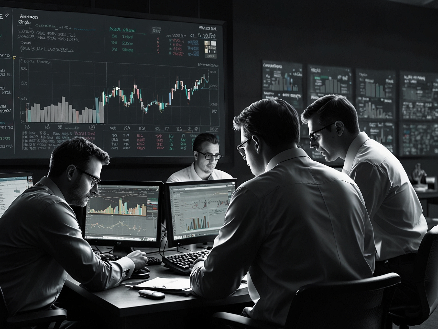 Investors and market analysts discussing the factors behind the TCS share price dip, including market conditions, company news, and competition within the IT services sector.