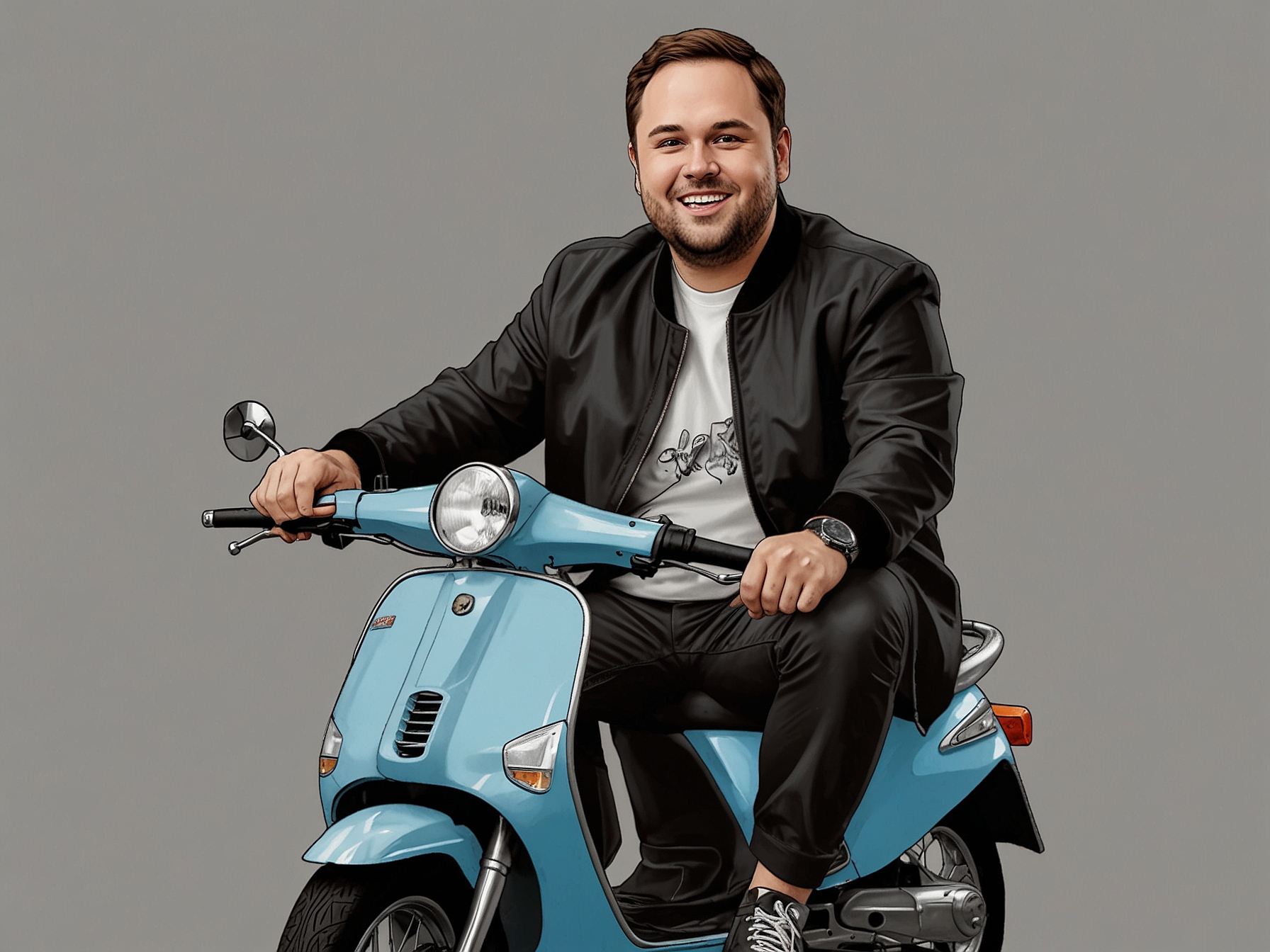 A conceptual illustration showing Scooter Braun as the new CEO of Hybe America, with references to K-pop phenomenon BTS and the entertainment industry's future collaborations.