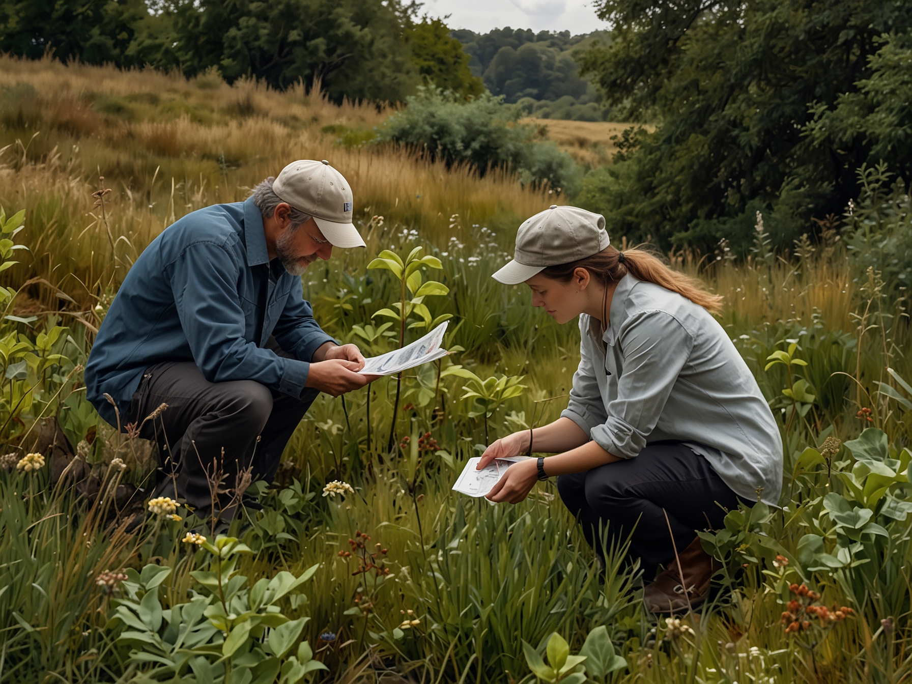 Ecologists examining the rare plant species discovered along the verges of Portland, highlighting the intrinsic biodiversity of the area and the urgent need for conservation.