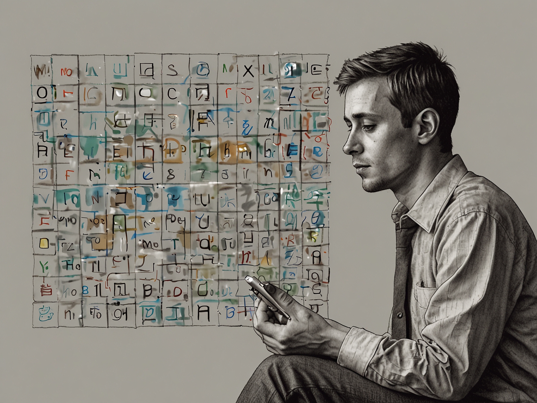 A player pondering over a word puzzle in the 'Connections' game, focusing on finding connections between seemingly unrelated words to solve the challenge.