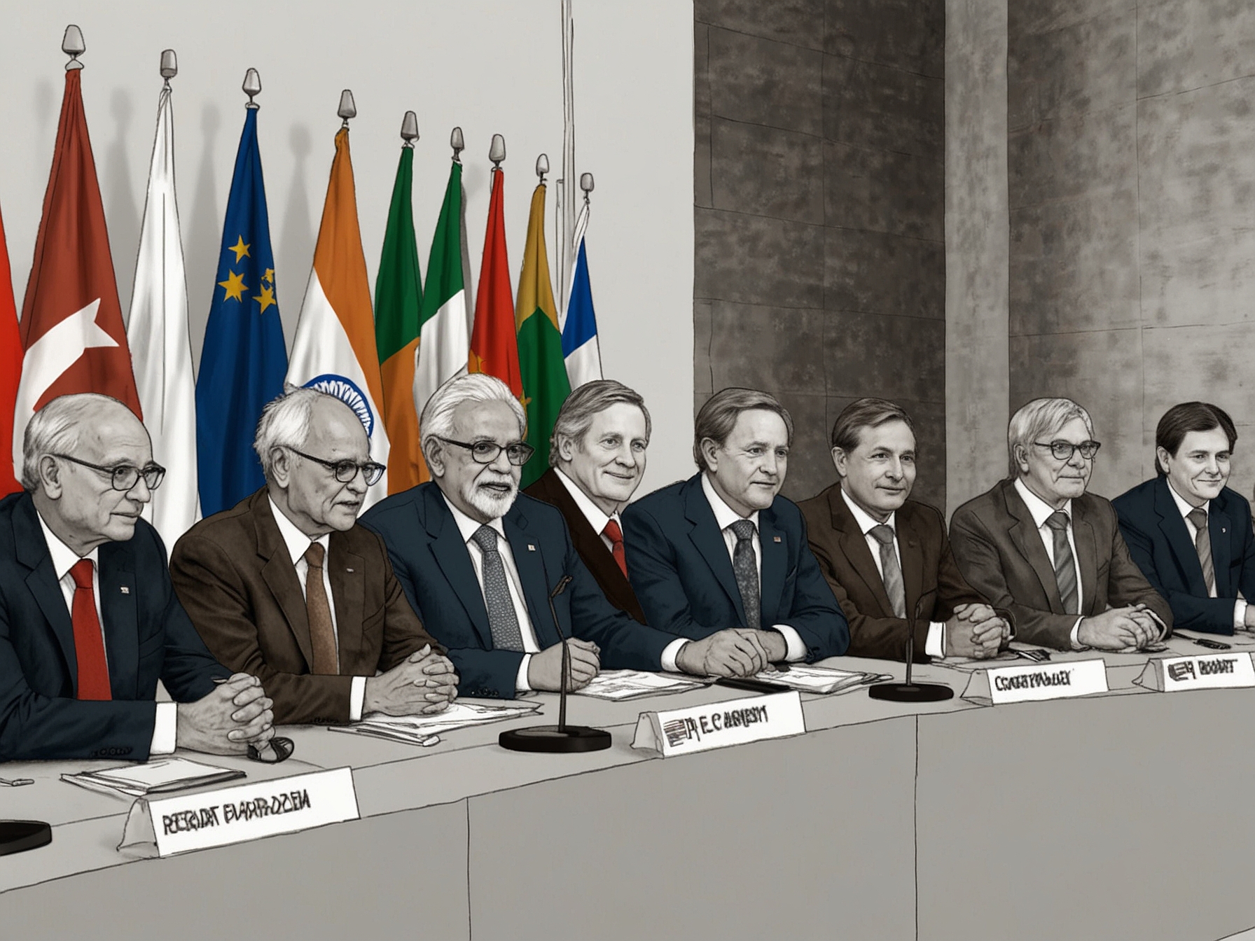 G7 leaders, including India's representative, engaged in a discussion on sustainable development and global economic collaboration at the summit in Italy.