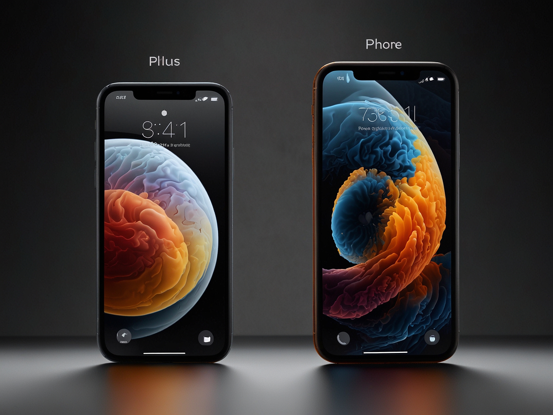 A side-by-side comparison of the iPhone 15's Super Retina XDR display and the iPhone 14 Plus's Liquid Retina HD display, highlighting their advanced features and high-end specifications.