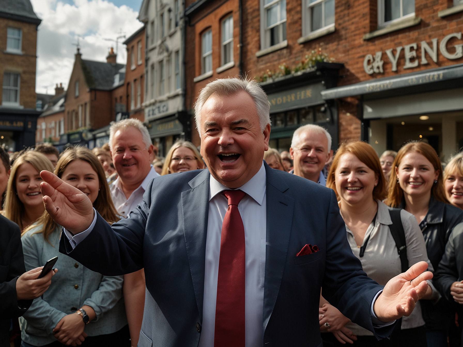 Eamonn Holmes receives a warm welcome from fans as he makes a public appearance, hinting at the continued support he enjoys despite recent health and personal struggles.