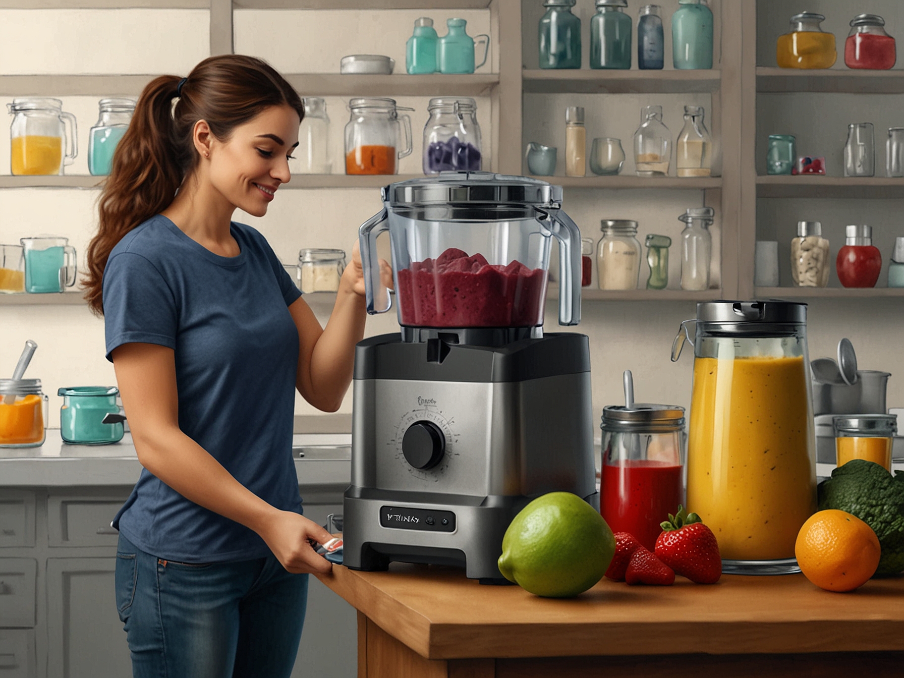 A consumer checking the model and serial number of their Vitamix blender against a list on the Vitamix website, ensuring if their unit is part of the recall.