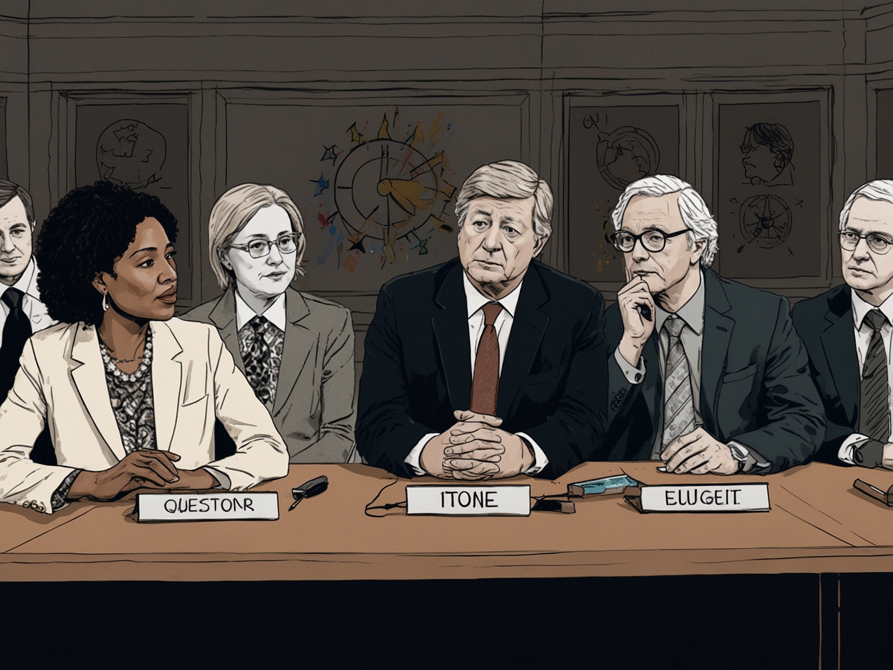 A split-screen of the Question Time panel, featuring diverse participants including politicians and experts, engaged in a heated discussion about the UK's stance on the European Convention on Human Rights and national security.