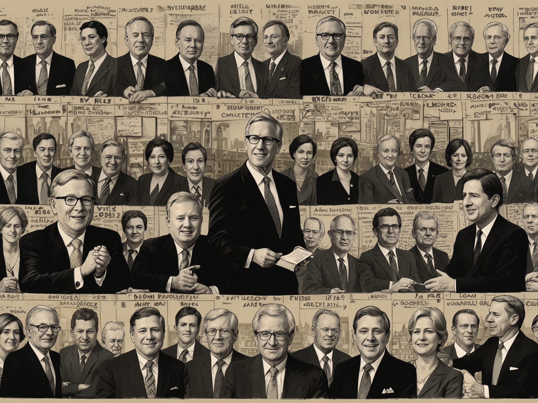 A collage showing notable moments from John McKay's political career, including his work on the Federal Sustainable Development Act and interactions with fellow MPs.