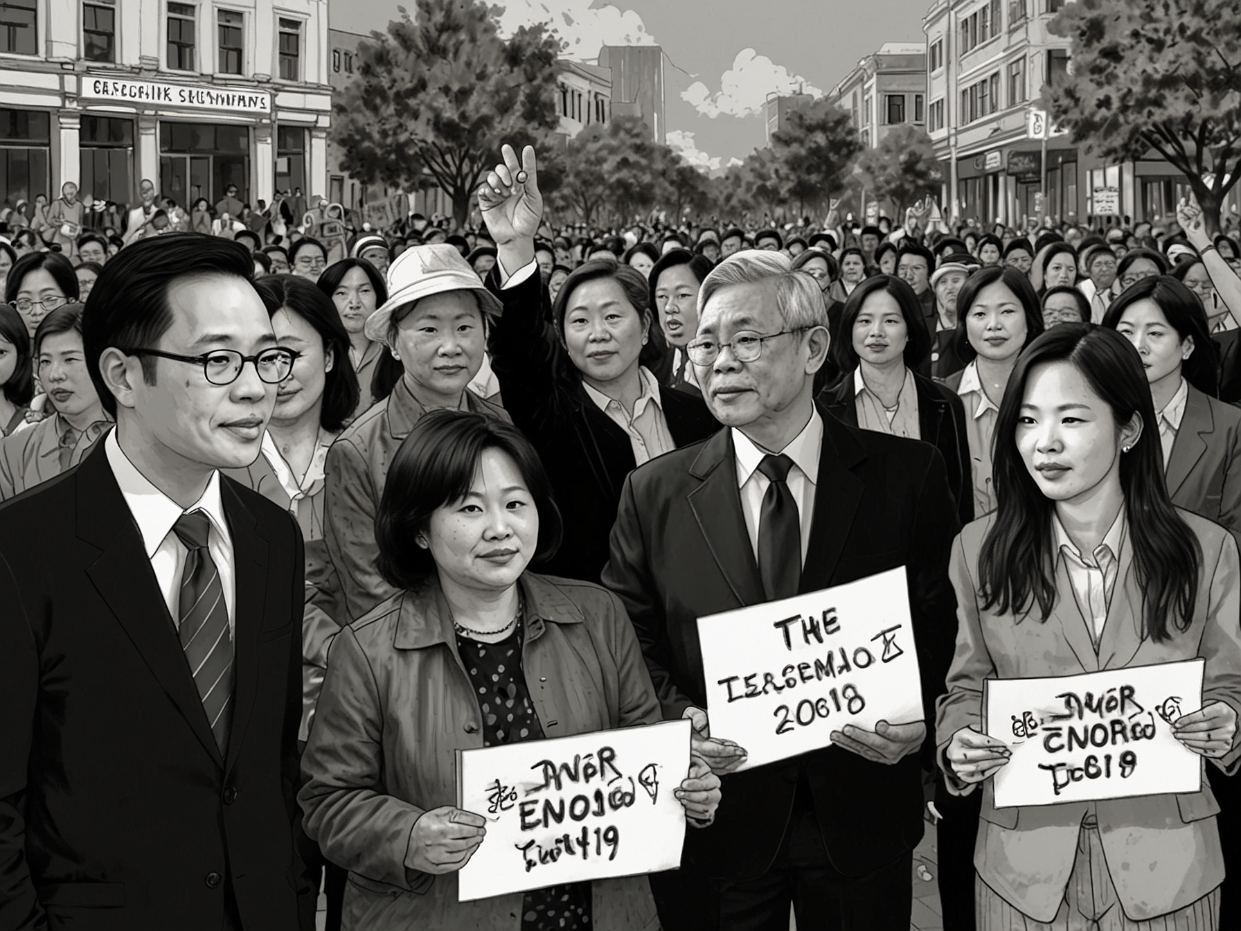 Community leaders and activists hold a rally in support of Mayor Sheng Thao, emphasizing her contributions to urban reform and advocating for transparency in the investigation.