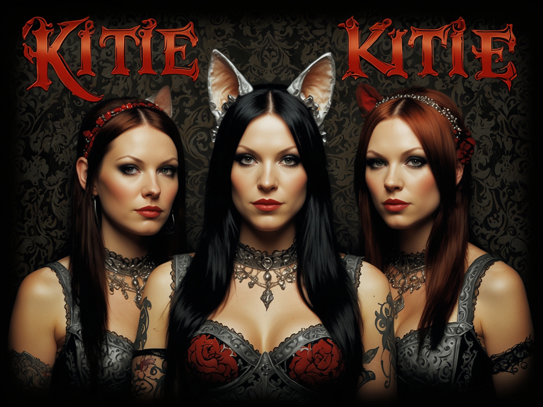 The album cover of Kittie's seventh studio album, featuring a bold and artistic design that reflects the band's defiant joy and pure love for the metal genre, capturing their renaissance.