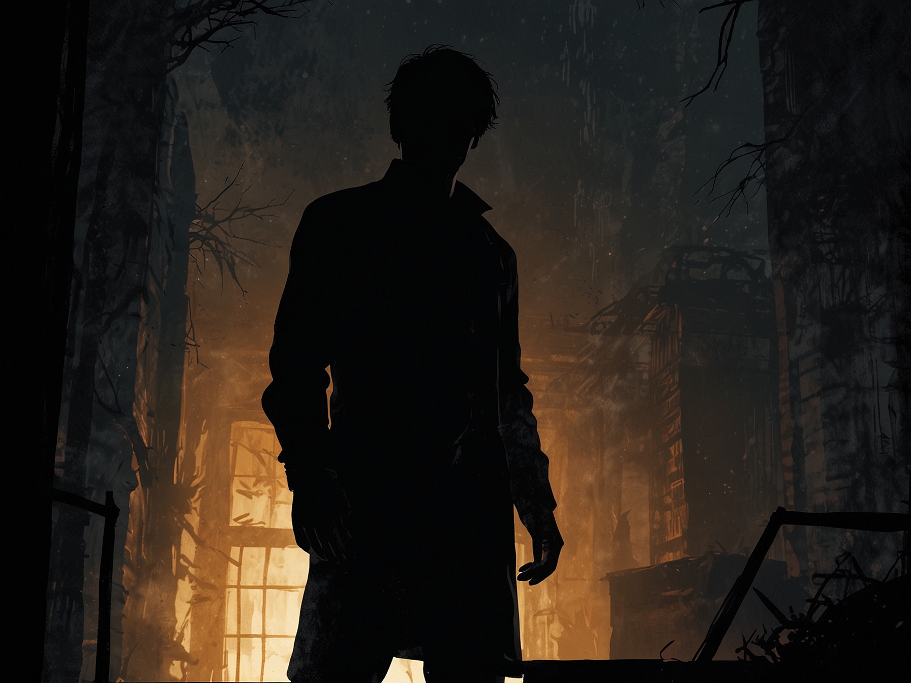 A dark, mysterious scene featuring the silhouette of a central character, with eerie lighting and a tense atmosphere, hinting at the film's blend of seduction and horror.