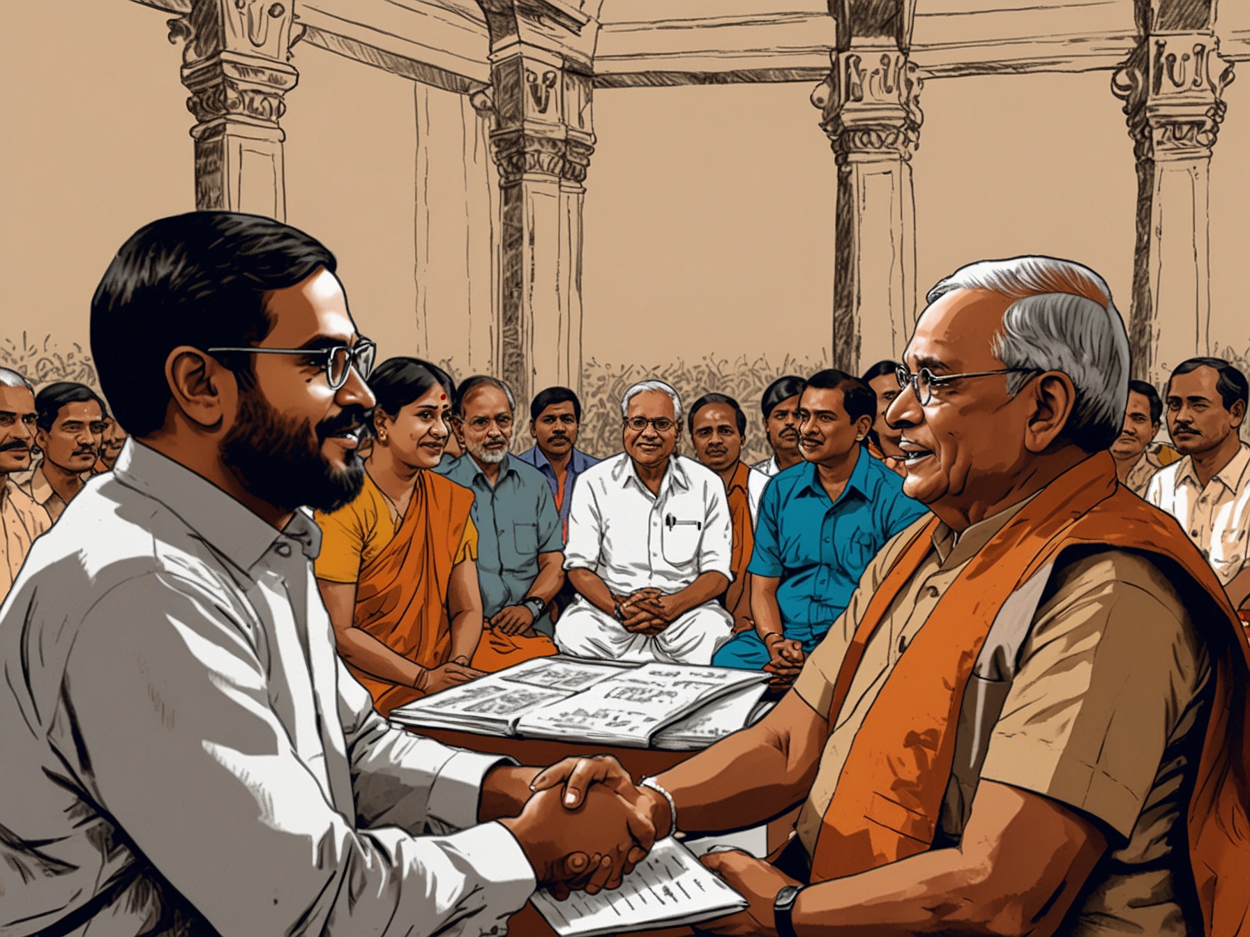 Young Syro-Malabar Christians engaged in discussions with BJP leaders, illustrating the generational divide and the economic aspirations driving some members to consider BJP despite communal concerns.