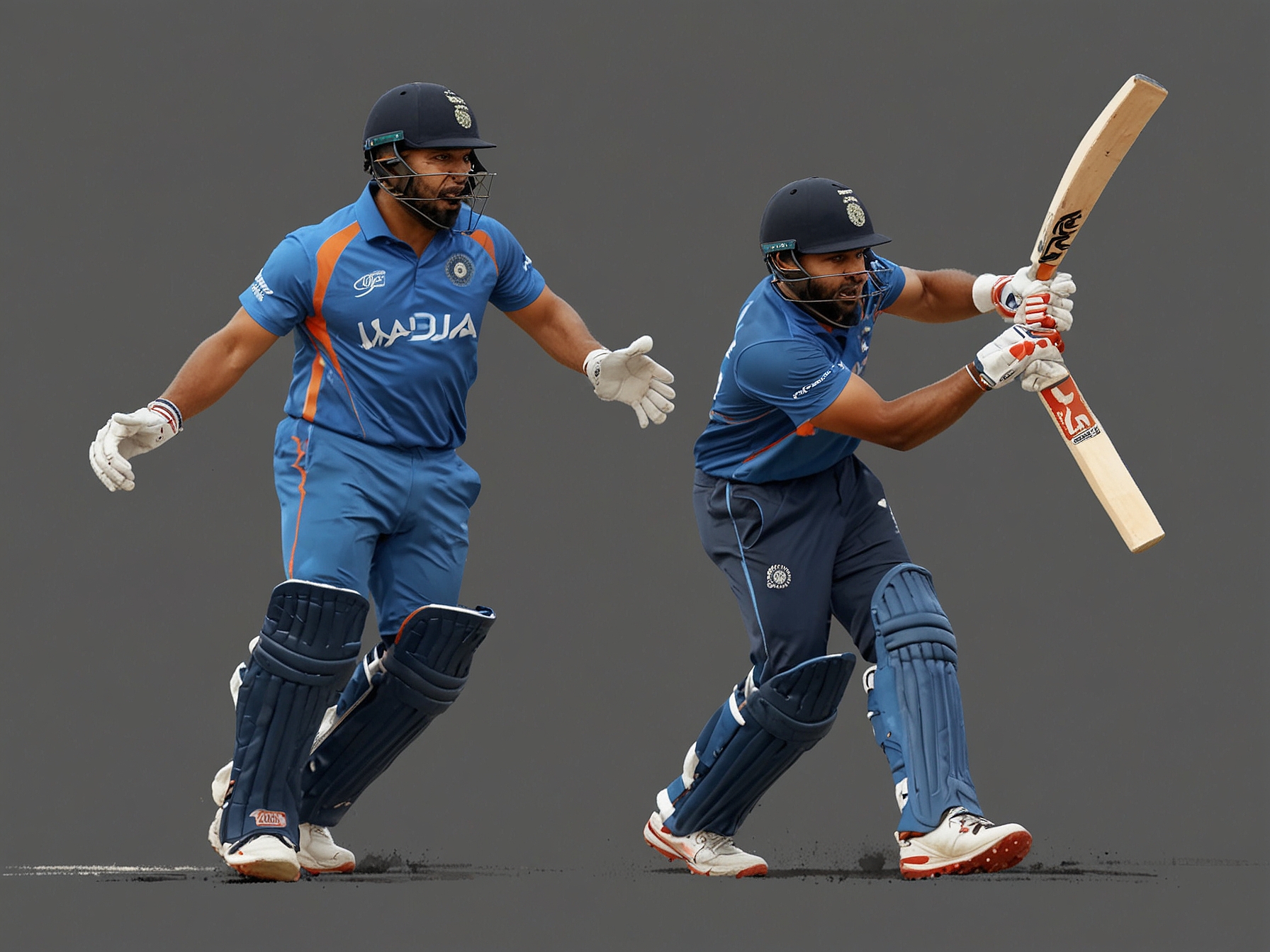Rohit Sharma and Rishabh Pant sprint towards each other to catch a high ball during the T20 World Cup 2024 match against Afghanistan, narrowly avoiding a collision.
