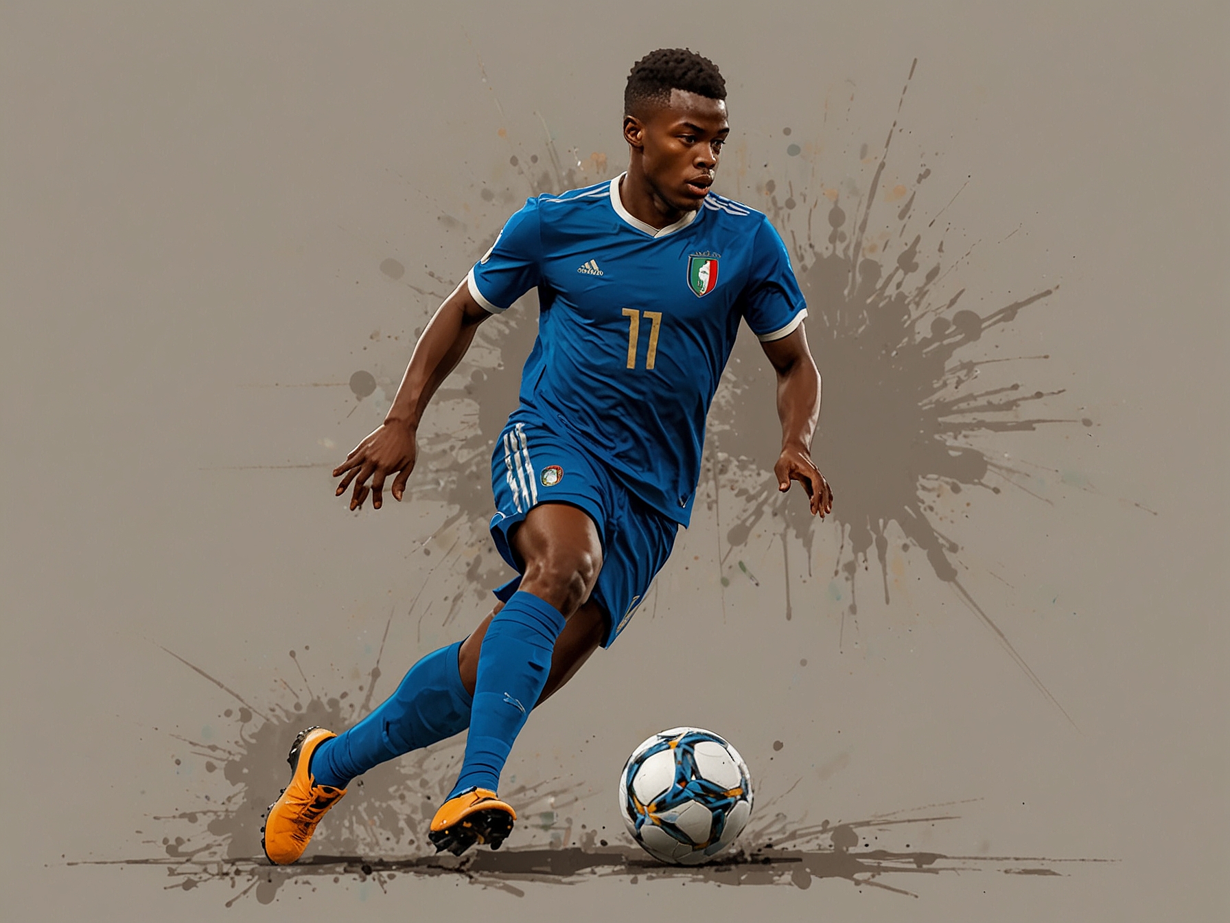 Teenage sensation Lamine Yamal in action, demonstrating his dribbling skills and tactical awareness that left the Italian defense struggling, signaling a bright future ahead.