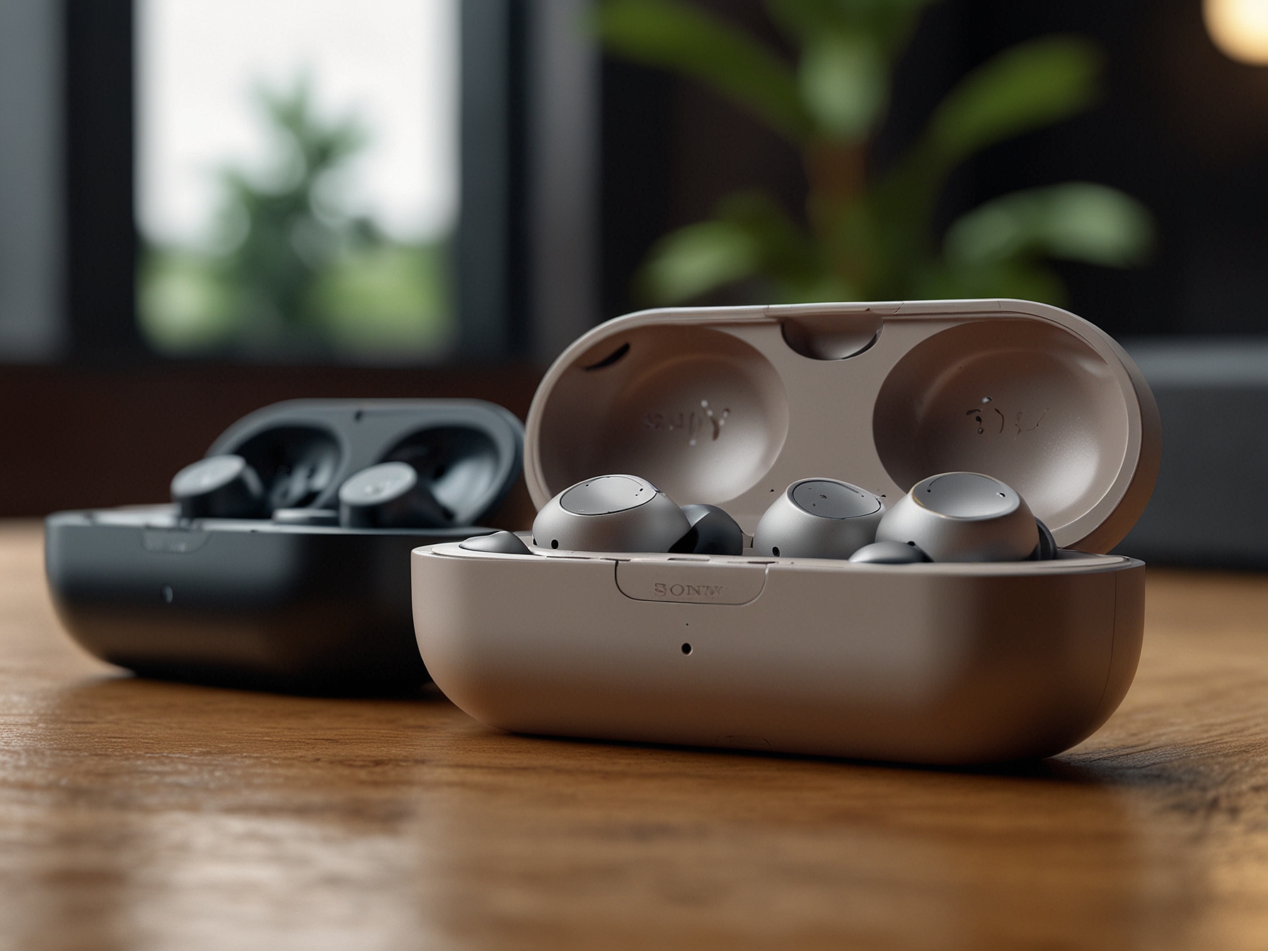 A variety of top-brand wireless earbuds on display, showcasing the Sony WF-1000XM4 with noise-canceling features, ideal for commuters and travelers enjoying the World Music Day Amazon sale.