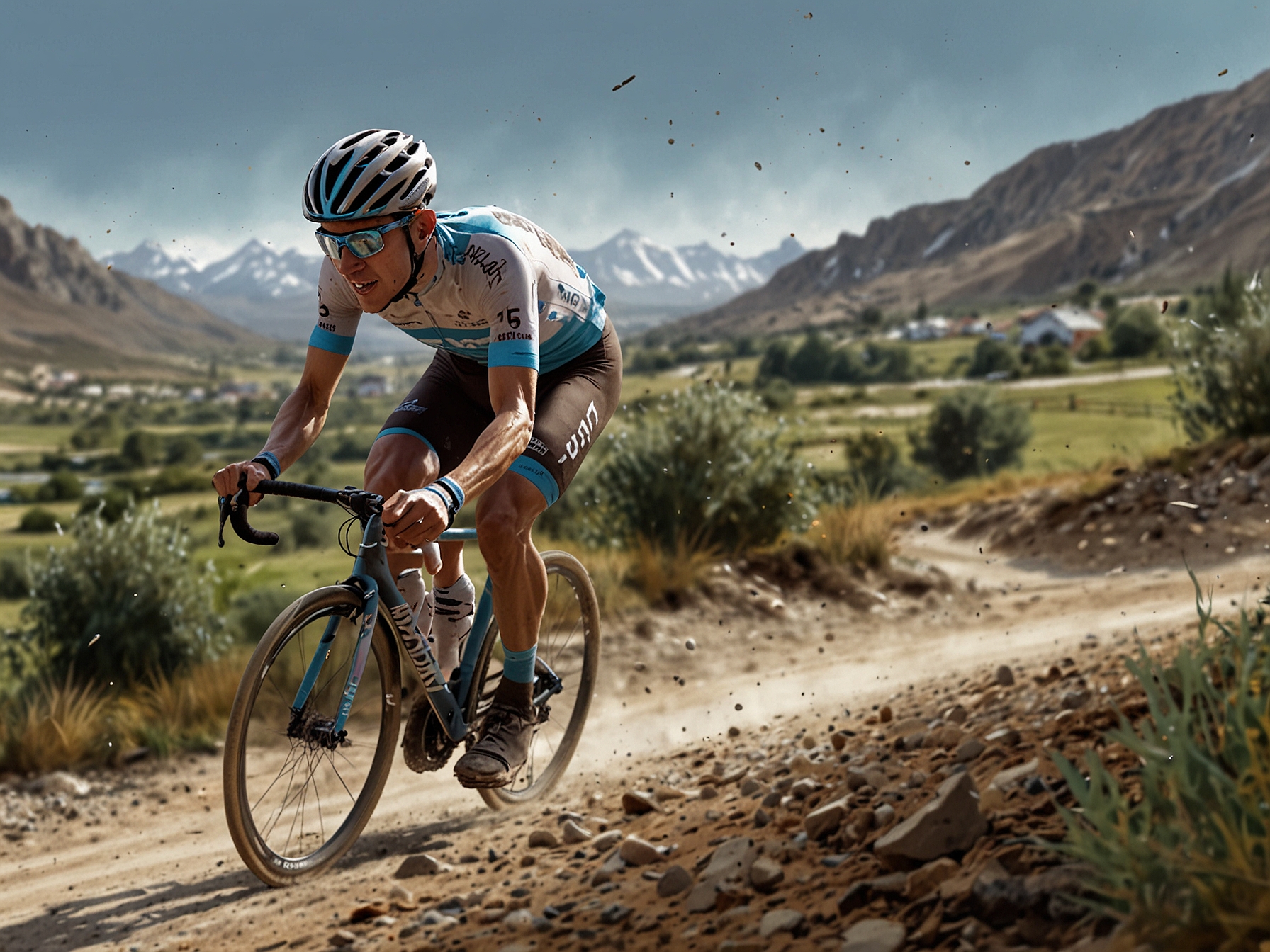 Romain Bardet rides through a challenging gravel course, showcasing his transition from road to gravel racing in 2025, a move that marks a new career chapter for the French cyclist.