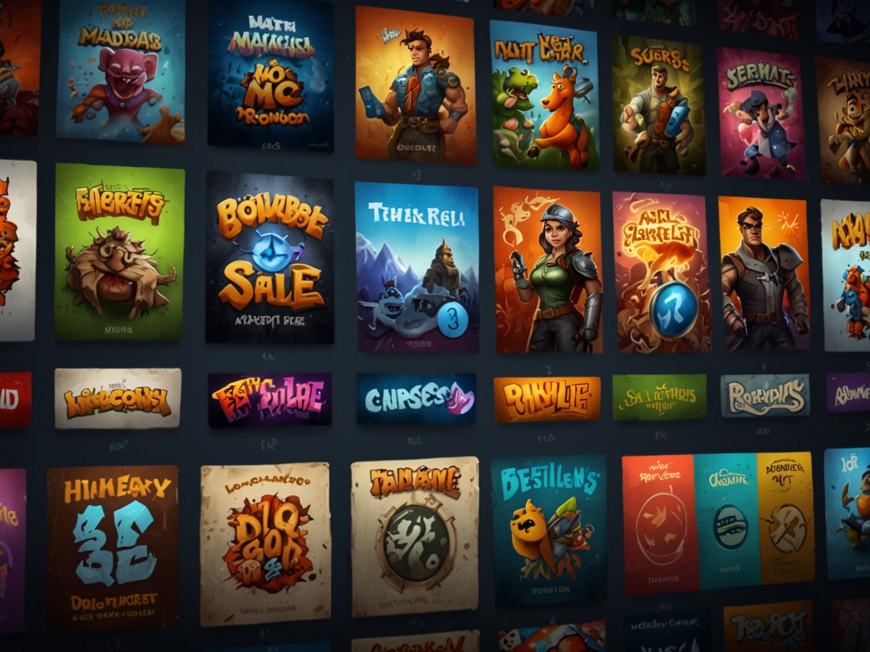 An image showcasing a variety of discounted Mac App Store game titles, each with its original and slashed sale prices prominently displayed, indicating their exceptional value.