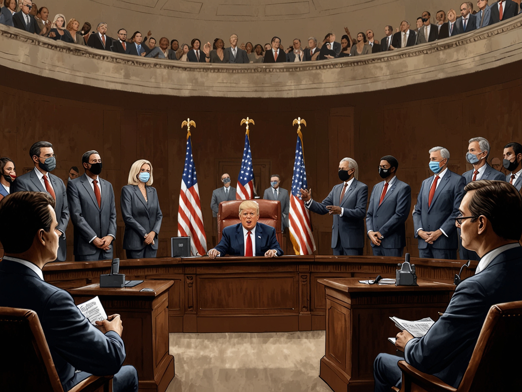 A divided Congress during Kamlager-Dove's speech, with some GOP members supporting Trump and others distancing themselves, illustrating the ongoing debate within the Republican Party.