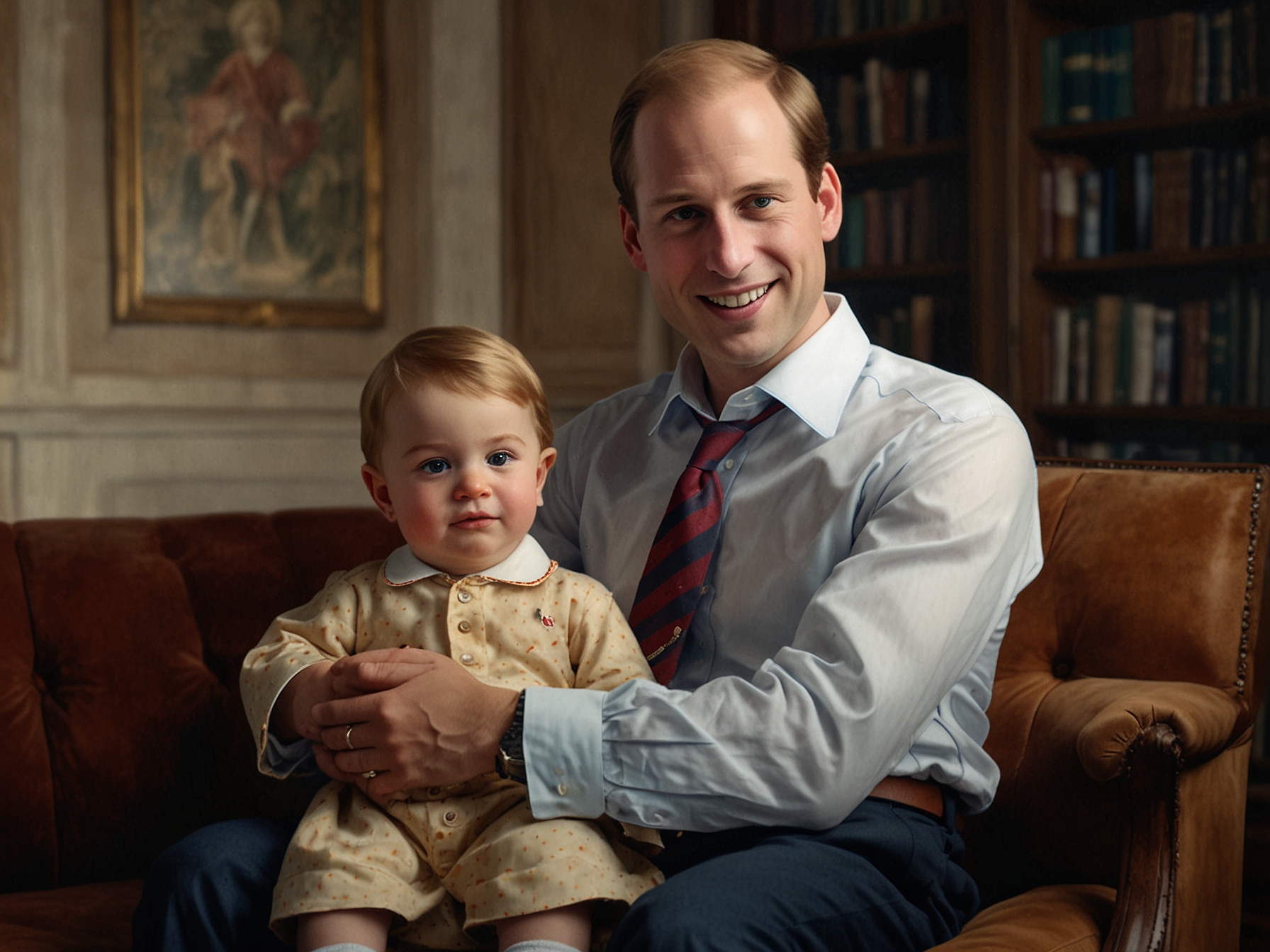 An intimate snapshot from the royal archives, capturing King Charles with little Prince William. This rare photo celebrates Prince William’s birthday and underscores familial love within the British monarchy.