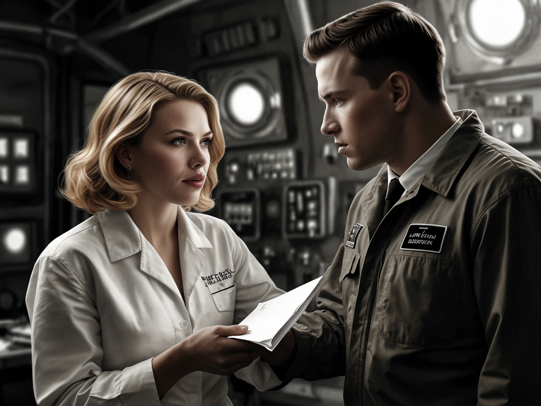 Scarlett Johansson as scientist Vivian Hayes and Channing Tatum as engineer Jack Cowan, working together on a secret project to create a fake moon landing set.
