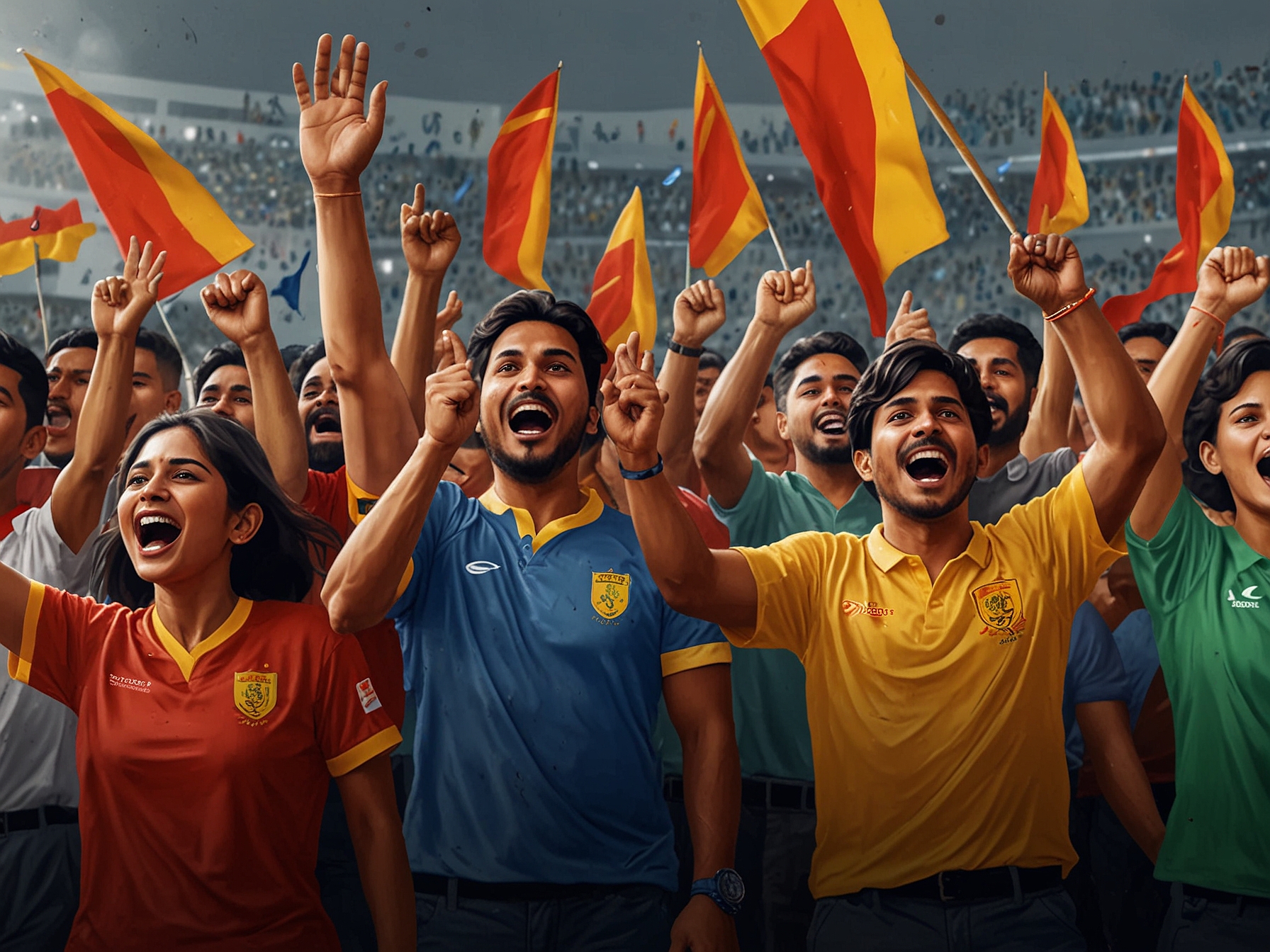 Fans cheering at an East Bengal game, symbolizing the excitement and renewed hope brought by the signing of Mark Zothanpuia for the ISL 2024-25 season.