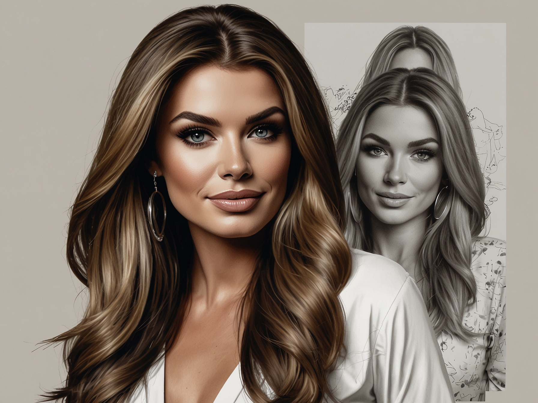 Hannah Elizabeth posing confidently, highlighting her entrepreneurial spirit and beauty line products, symbolizing her dynamic role in 'Real Housewives of Cheshire.'