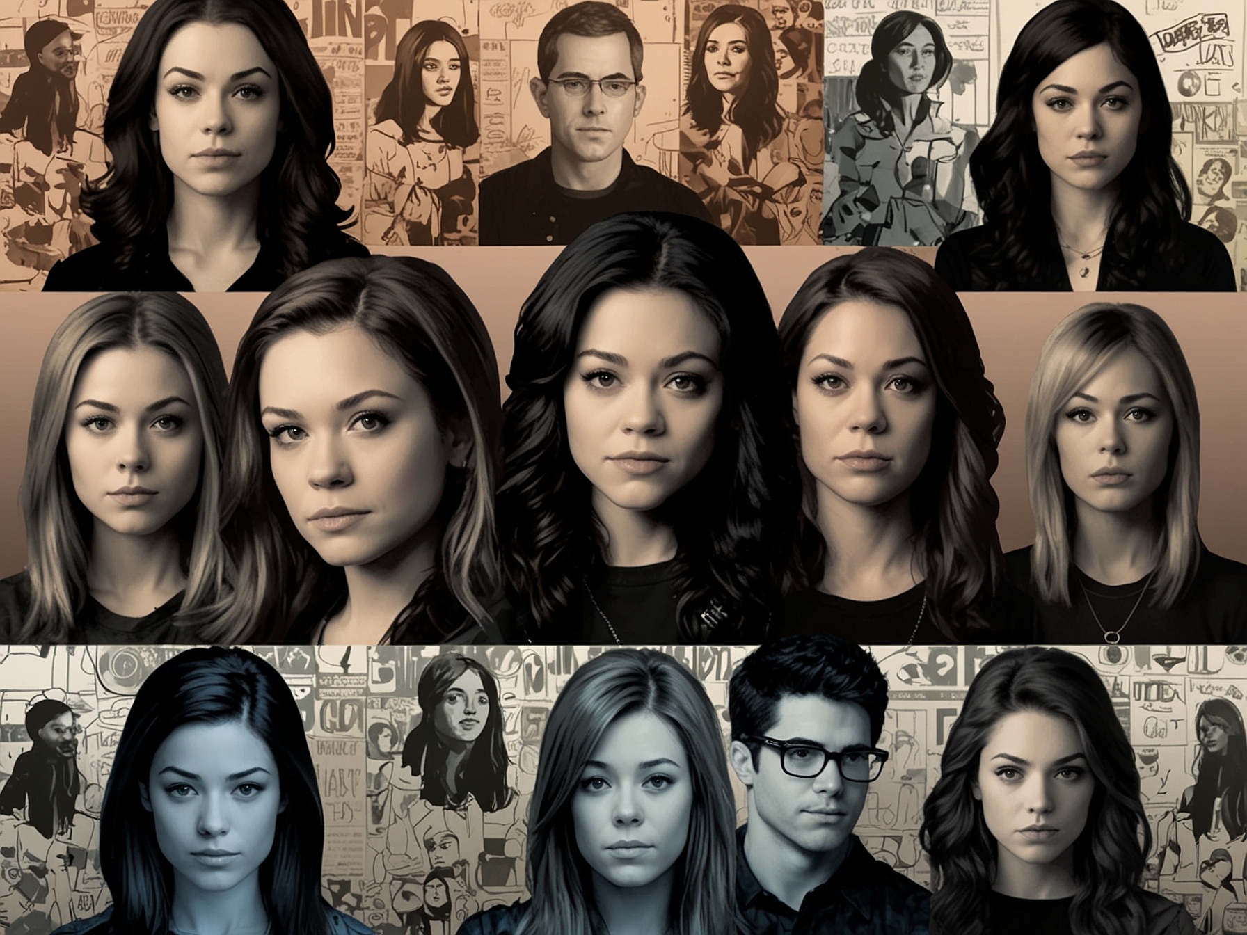 A montage showcasing scenes from 'Orphan Black: Echoes,' 'Trigger Warning,' and 'Black Barbie,' highlighting the variety of genres available for streaming this weekend.