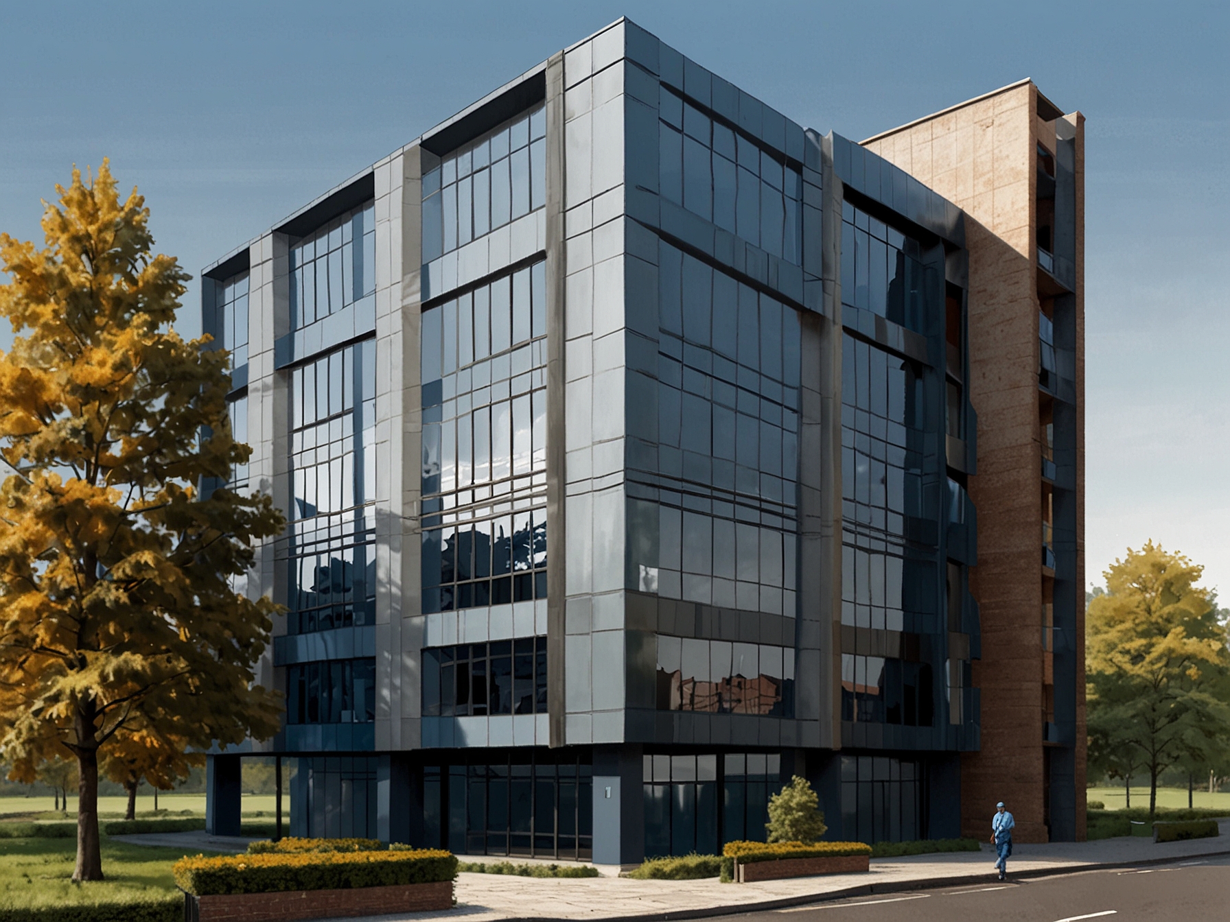 Illustration of Tata Steel's office building, reflecting its strong corporate governance and consistent dividend payouts, making it an attractive choice for dividend-seeking investors.
