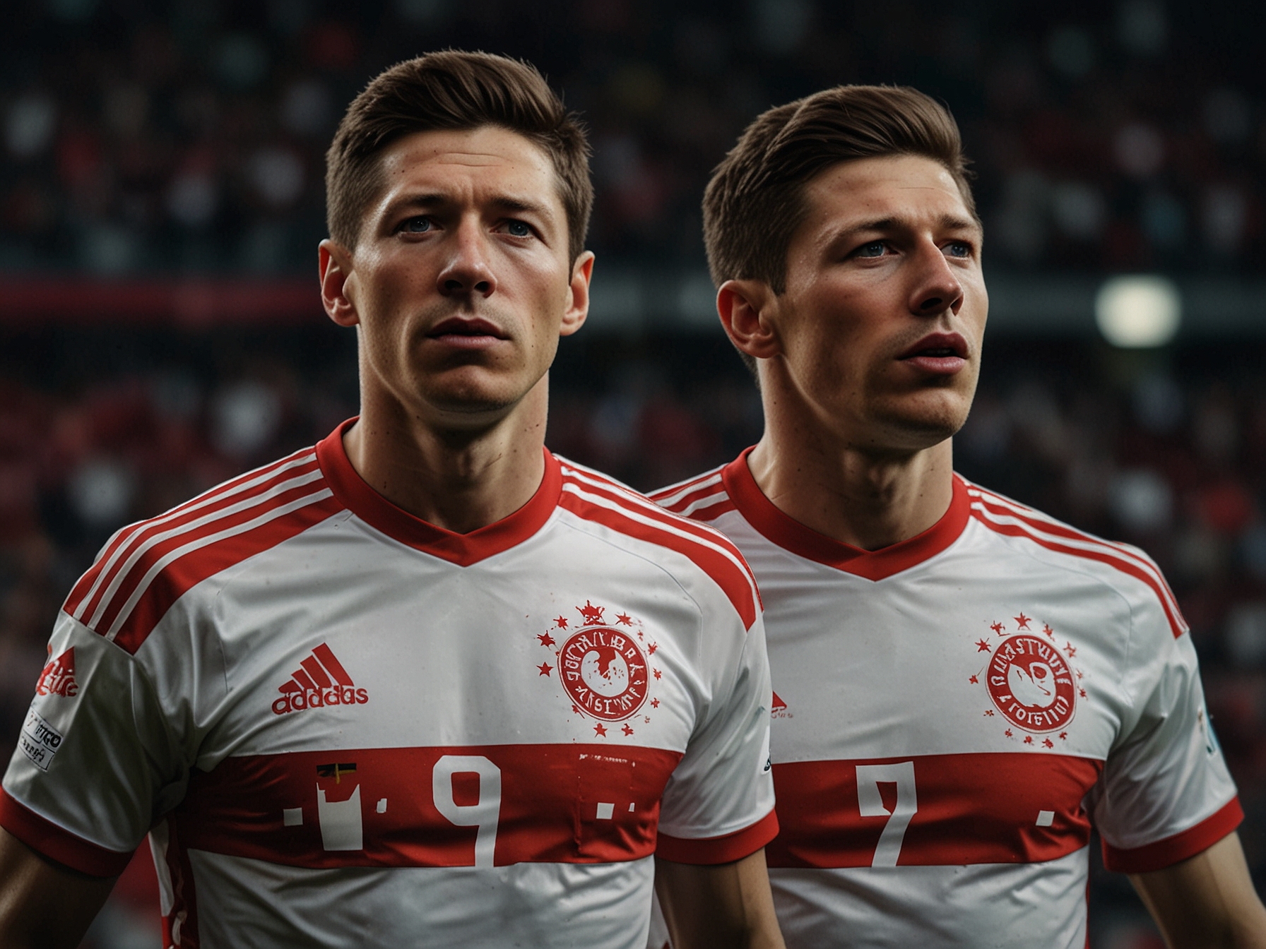 A close-up of star players Robert Lewandowski of Poland and David Alaba of Austria, epitomizing their critical roles and contributions to their respective teams in past encounters.