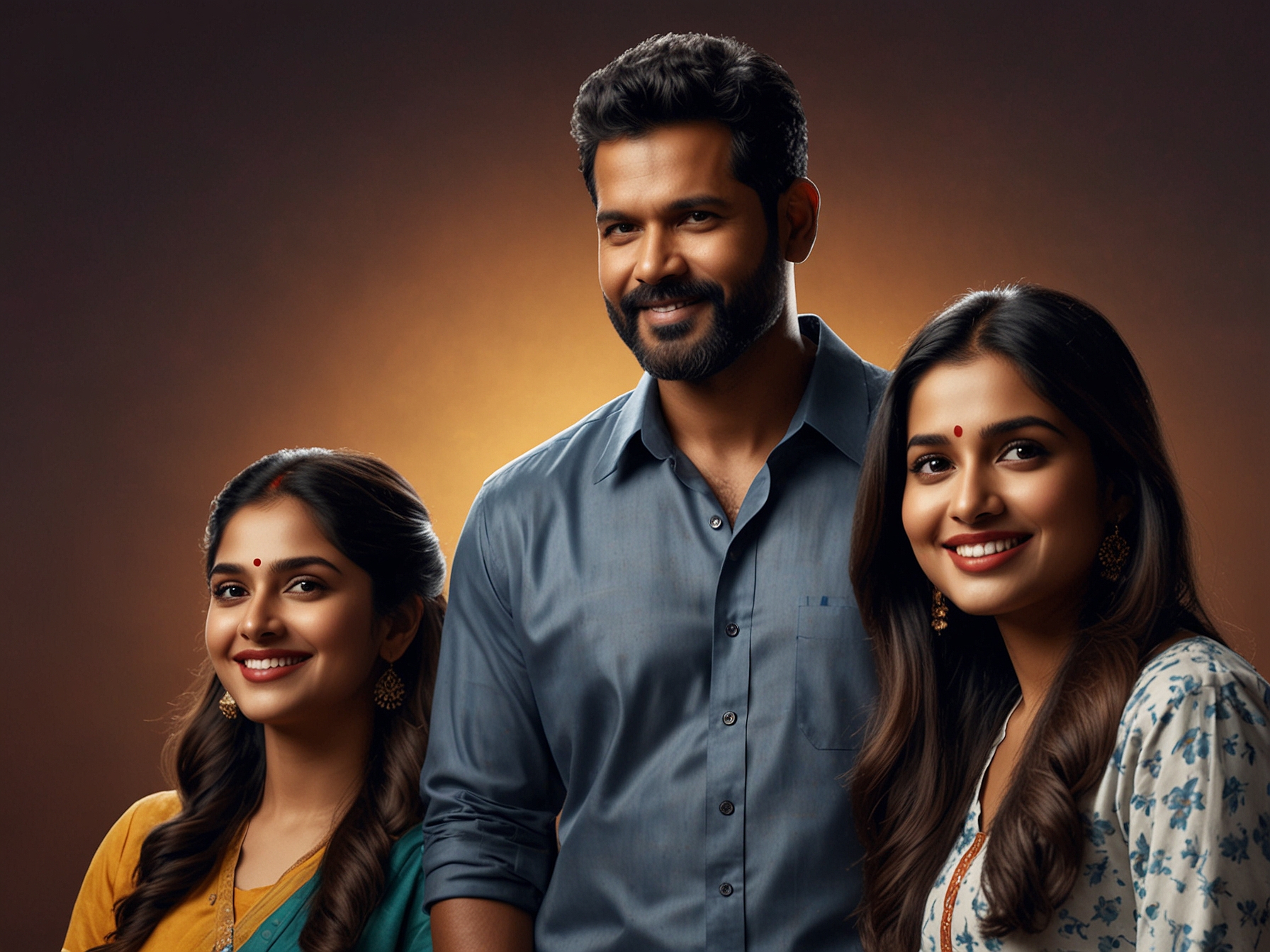 The cast of 'GOAT', including Vijay, Sneha, Meenakshi Chaudhary, and Prabhu Deva, gathered on set, illustrating the star-studded ensemble that enhances the film's excitement.