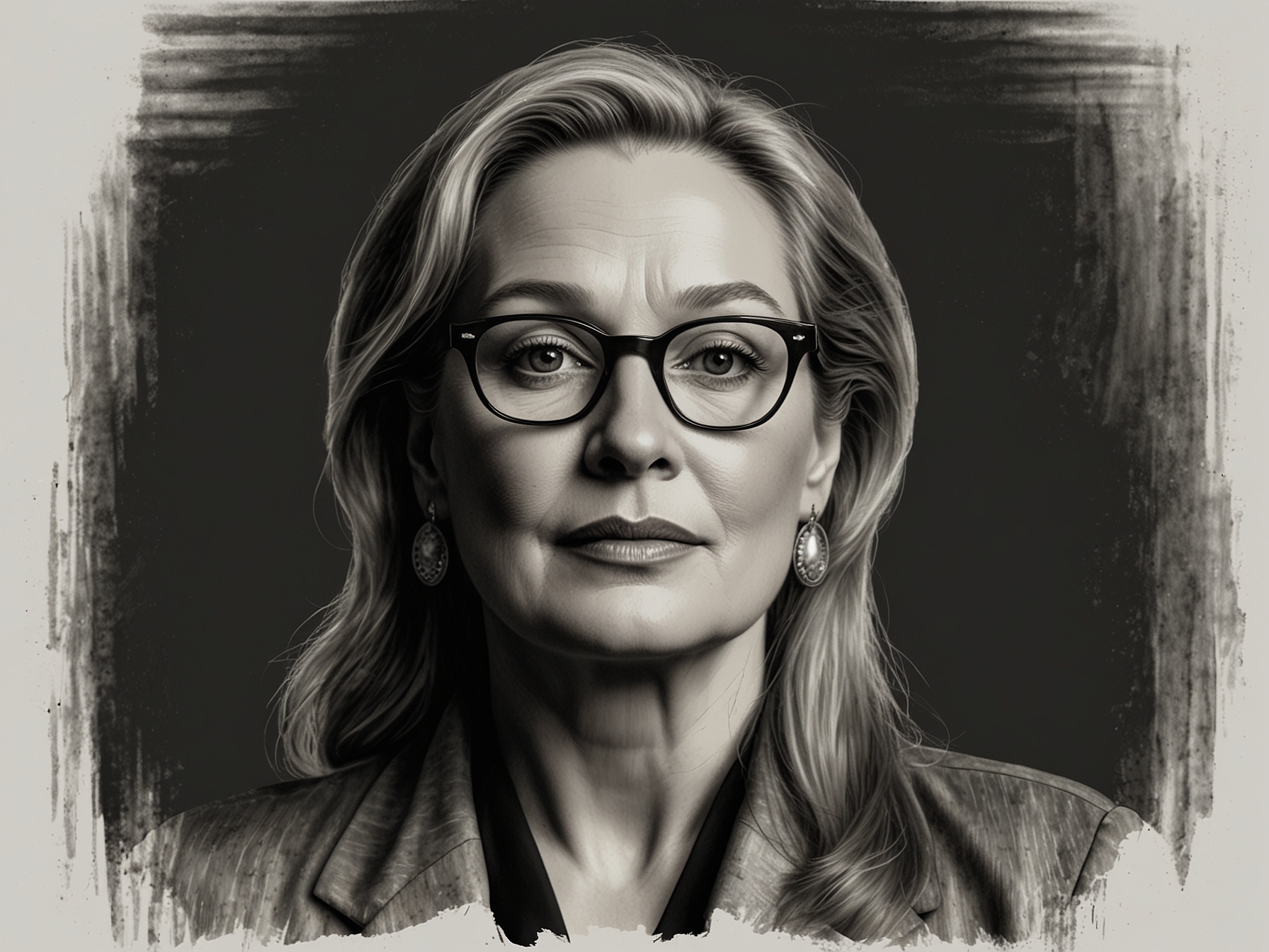 An illustration of Meryl Streep reflecting introspectively, symbolizing her 2024 horoscope advice to trust her intuition and embrace self-discovery.