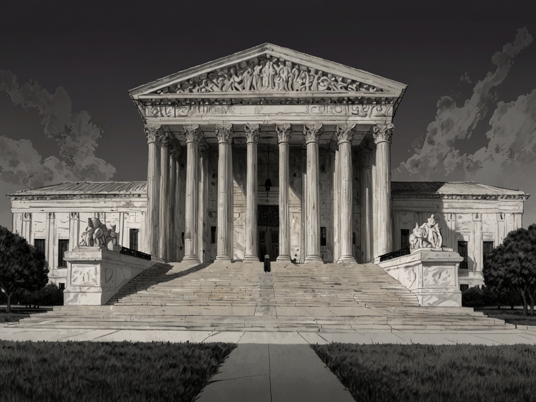 An image of the Supreme Court building in Washington, D.C., symbolizing the landmark ruling in US v. Rahimi, which upheld legal measures to protect domestic violence survivors by restricting firearm possession.
